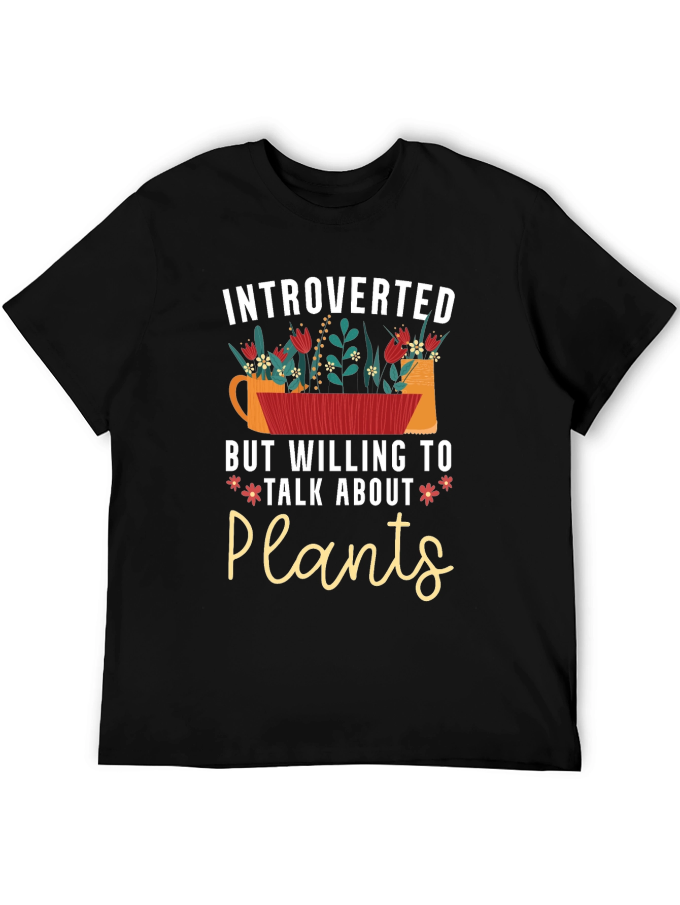 Introverted Plants Graphic T-Shirt