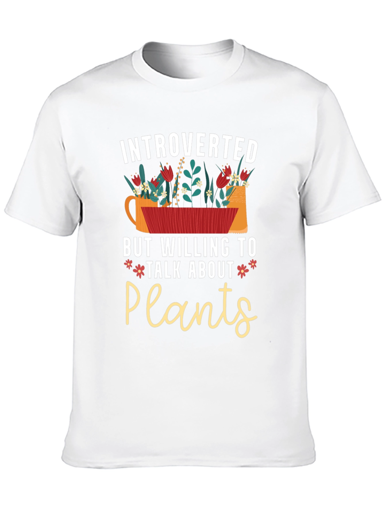 Introverted Plants Graphic T-Shirt