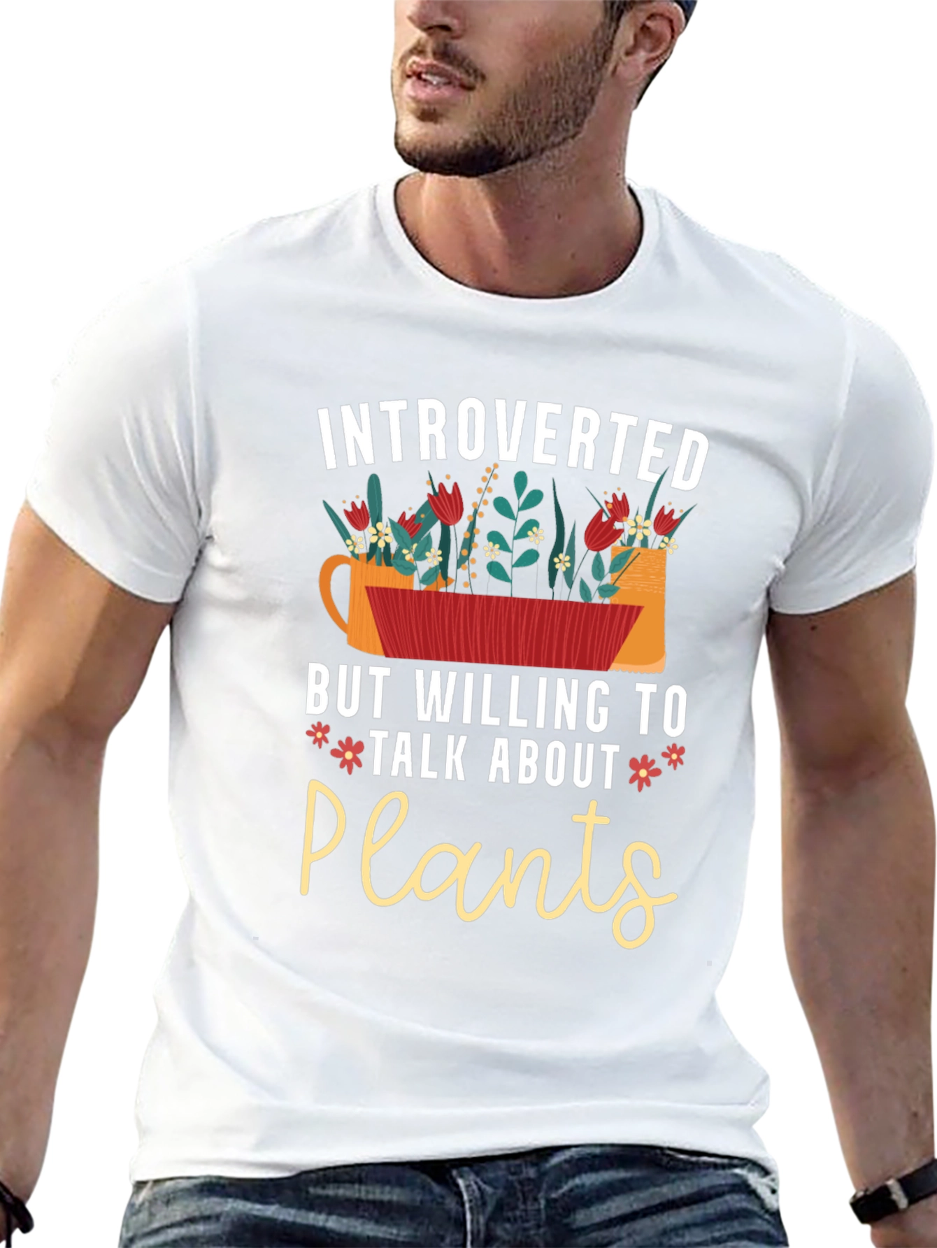 Introverted Plants Graphic T-Shirt