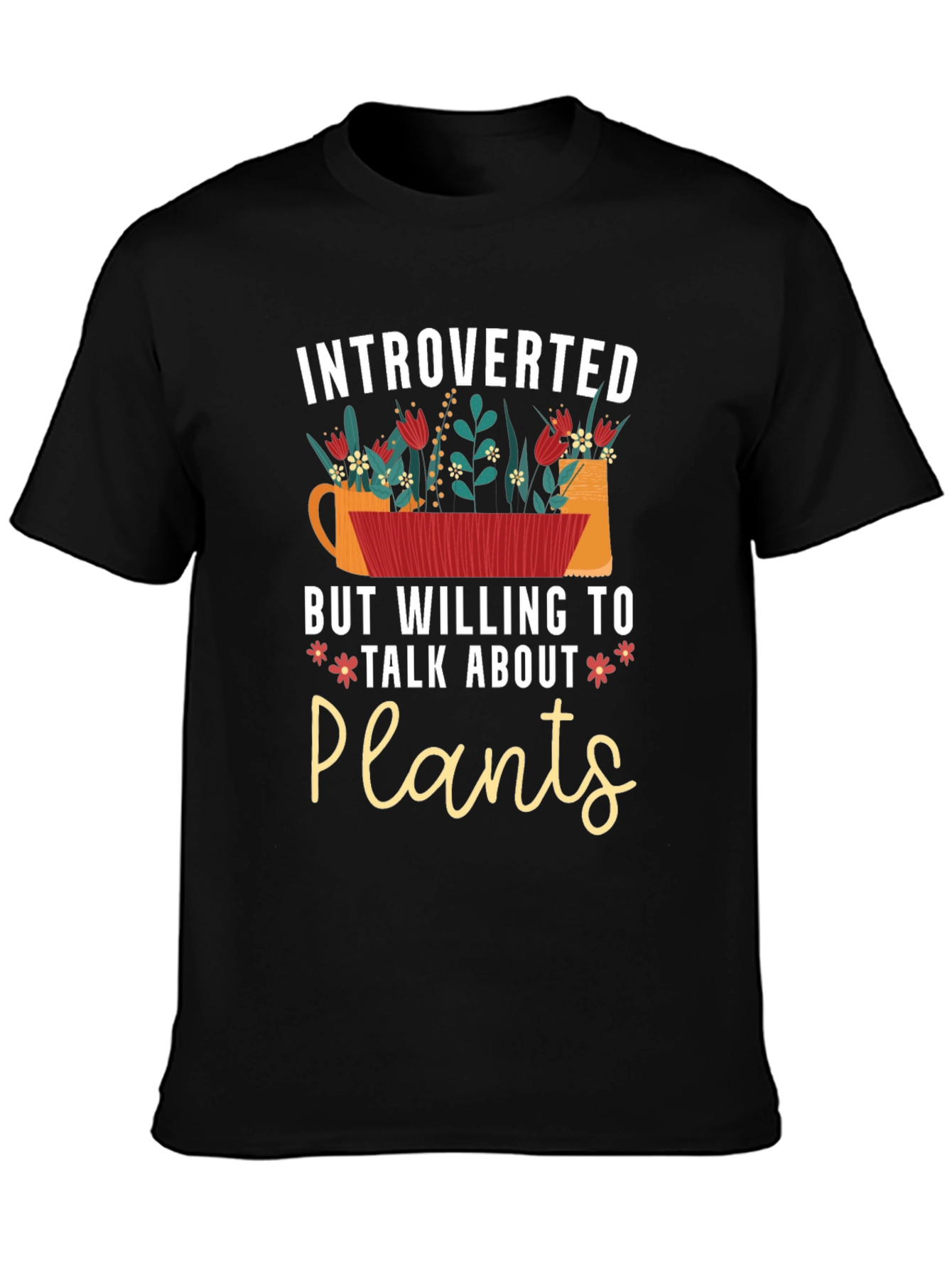 Introverted Plants Graphic T-Shirt