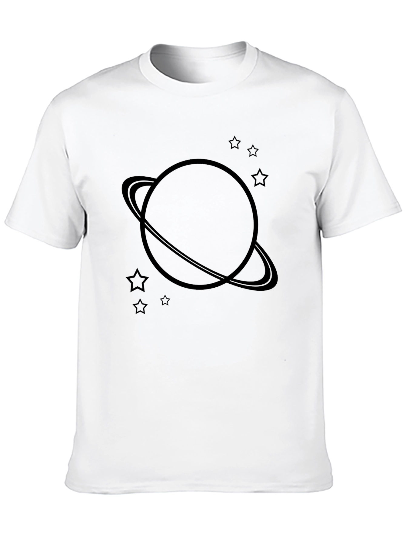 Planet & Stars Graphic Tee - Mens Casual T-Shirt