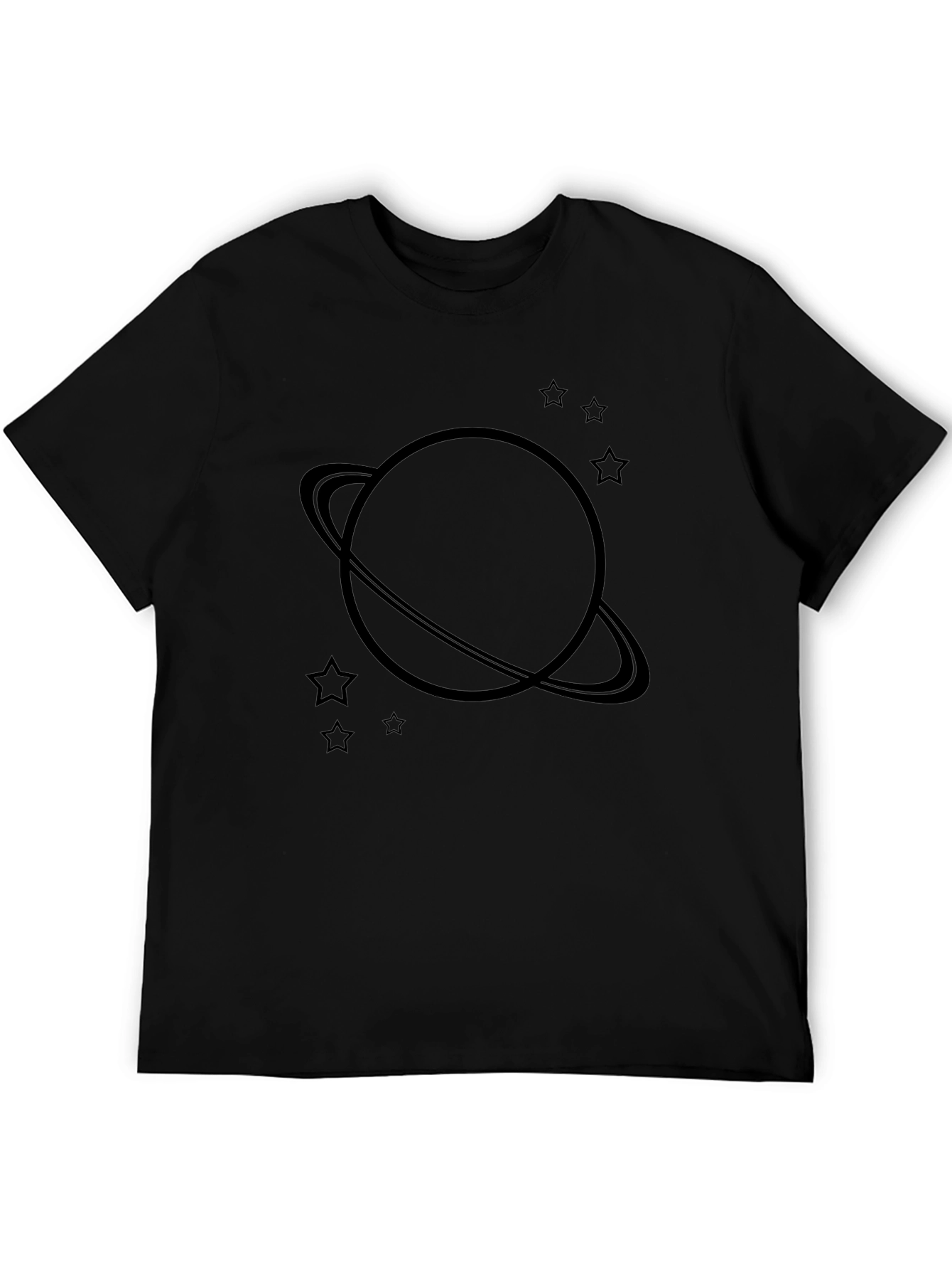 Planet & Stars Graphic Tee - Mens Casual T-Shirt
