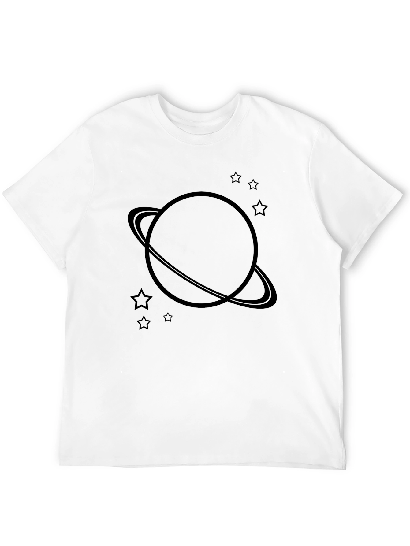 Planet & Stars Graphic Tee - Mens Casual T-Shirt