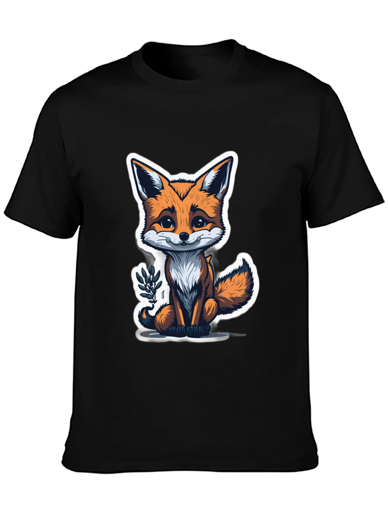 Cute Fox Graphic Tee - Soft Cotton Blend