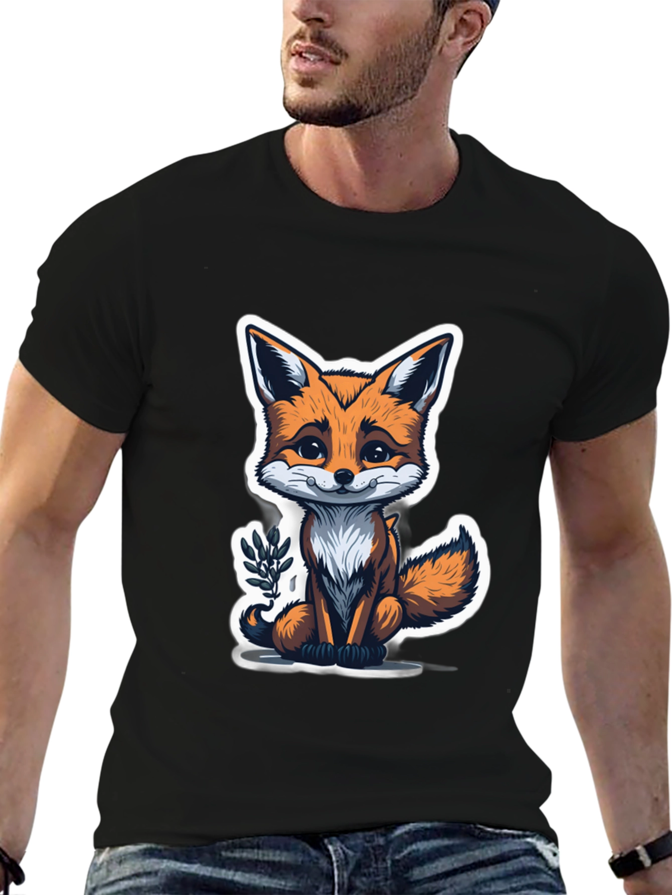 Cute Fox Graphic Tee - Soft Cotton Blend