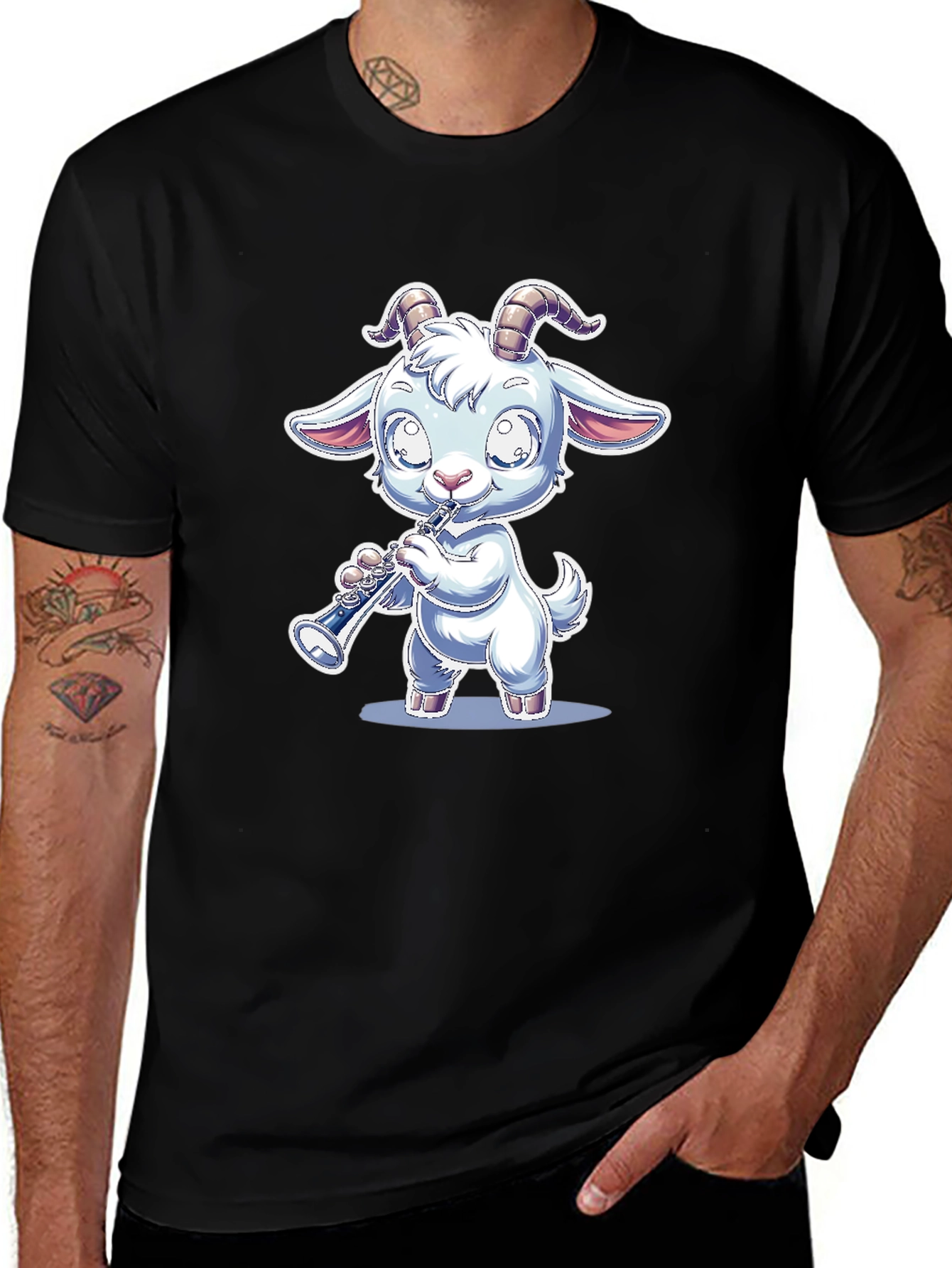 Goat Clarinet T-Shirt - Playful & Stylish