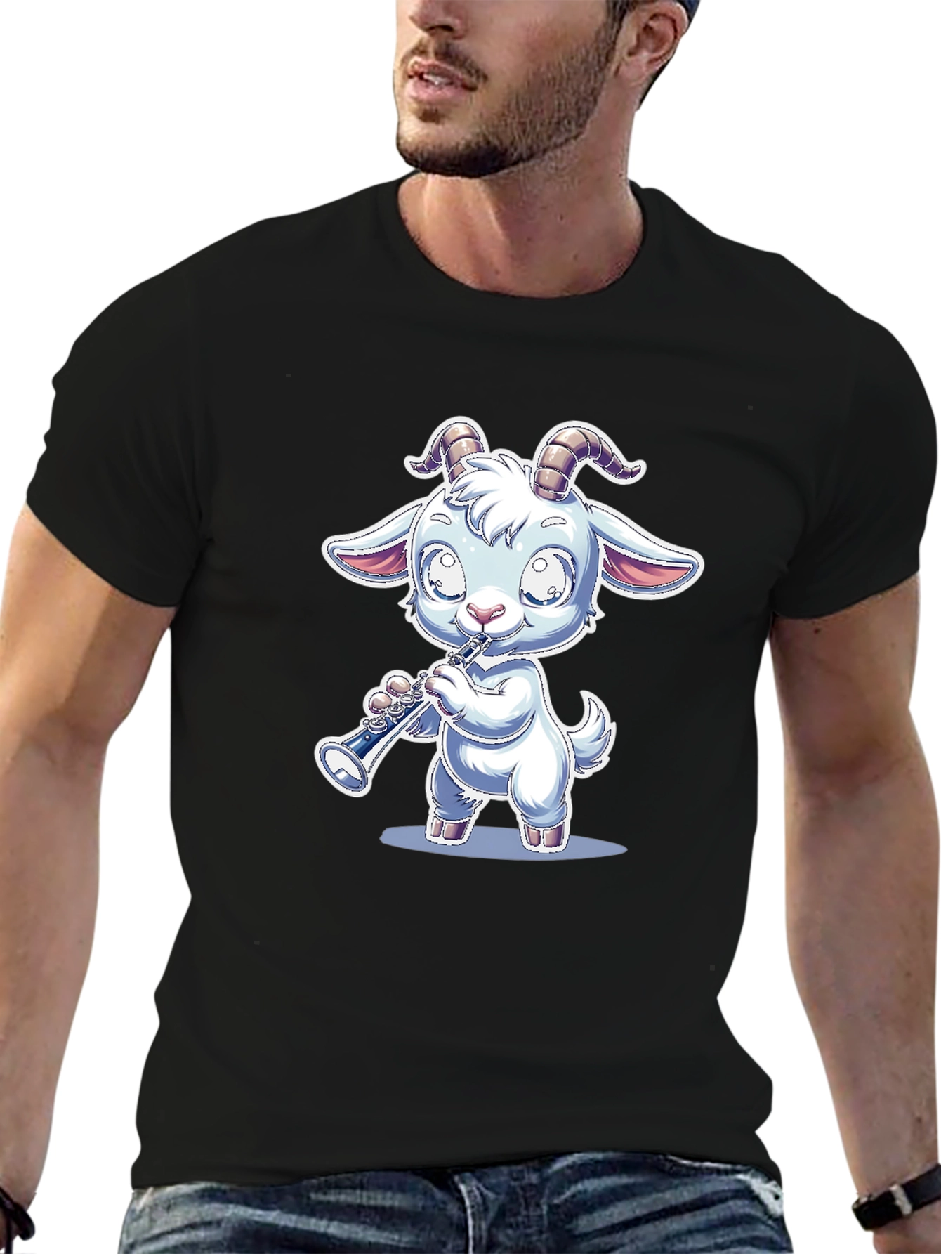 Goat Clarinet T-Shirt - Playful & Stylish