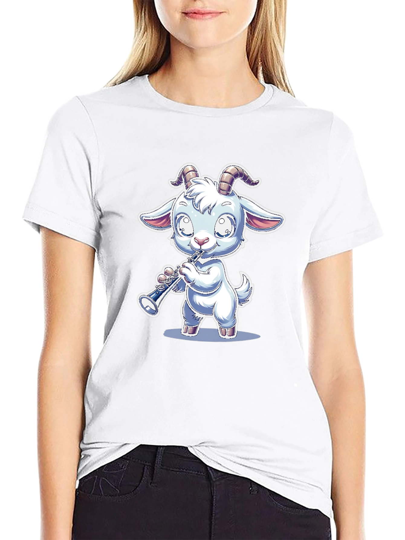 Goat Clarinet T-Shirt - Playful & Stylish