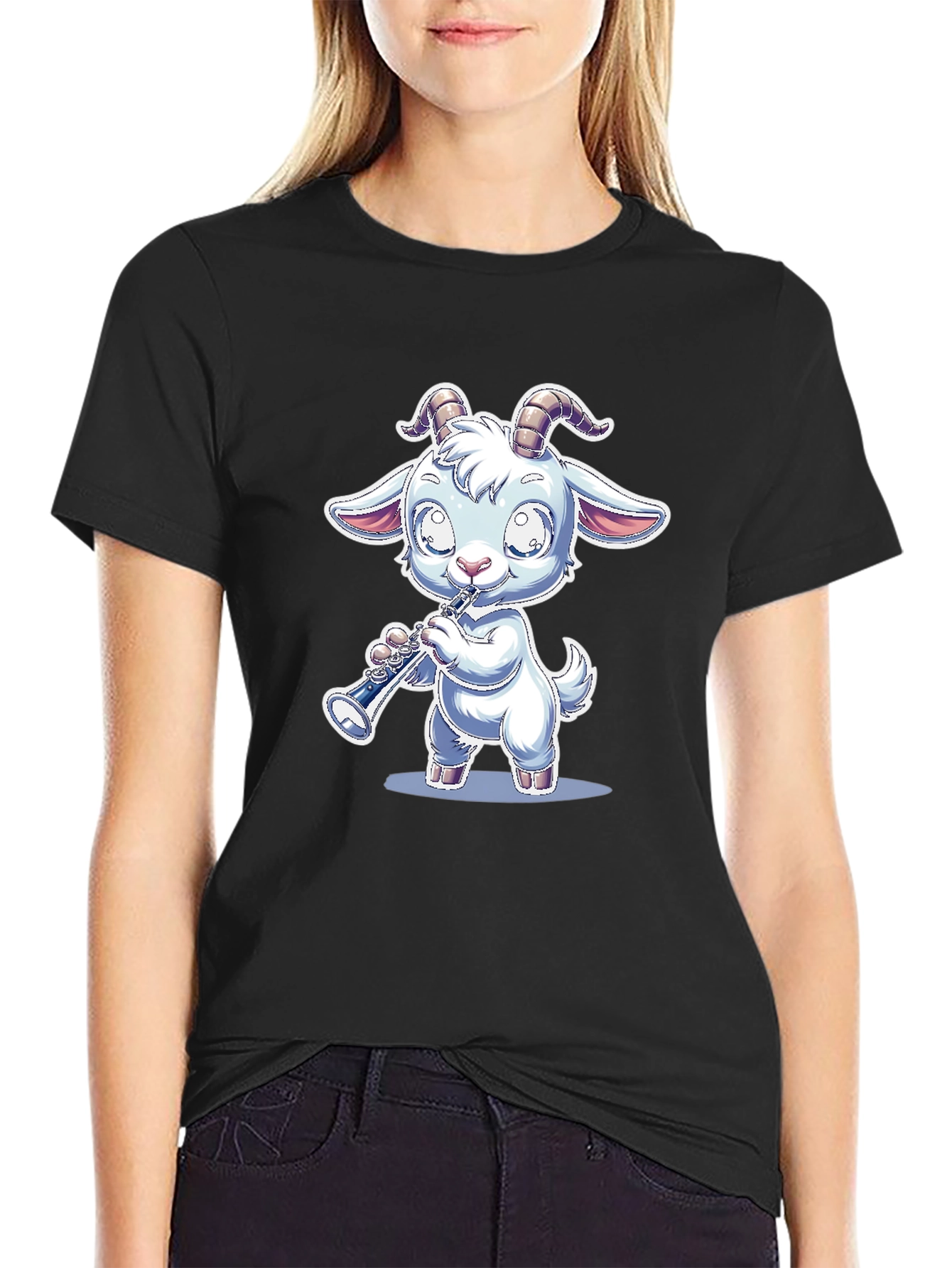 Goat Clarinet T-Shirt - Playful & Stylish