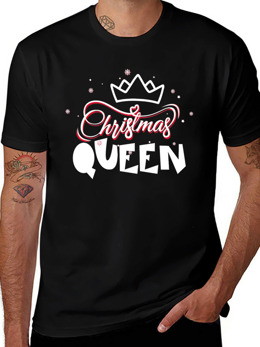 Christmas Queen Graphic Tee - Holiday Festive Apparel