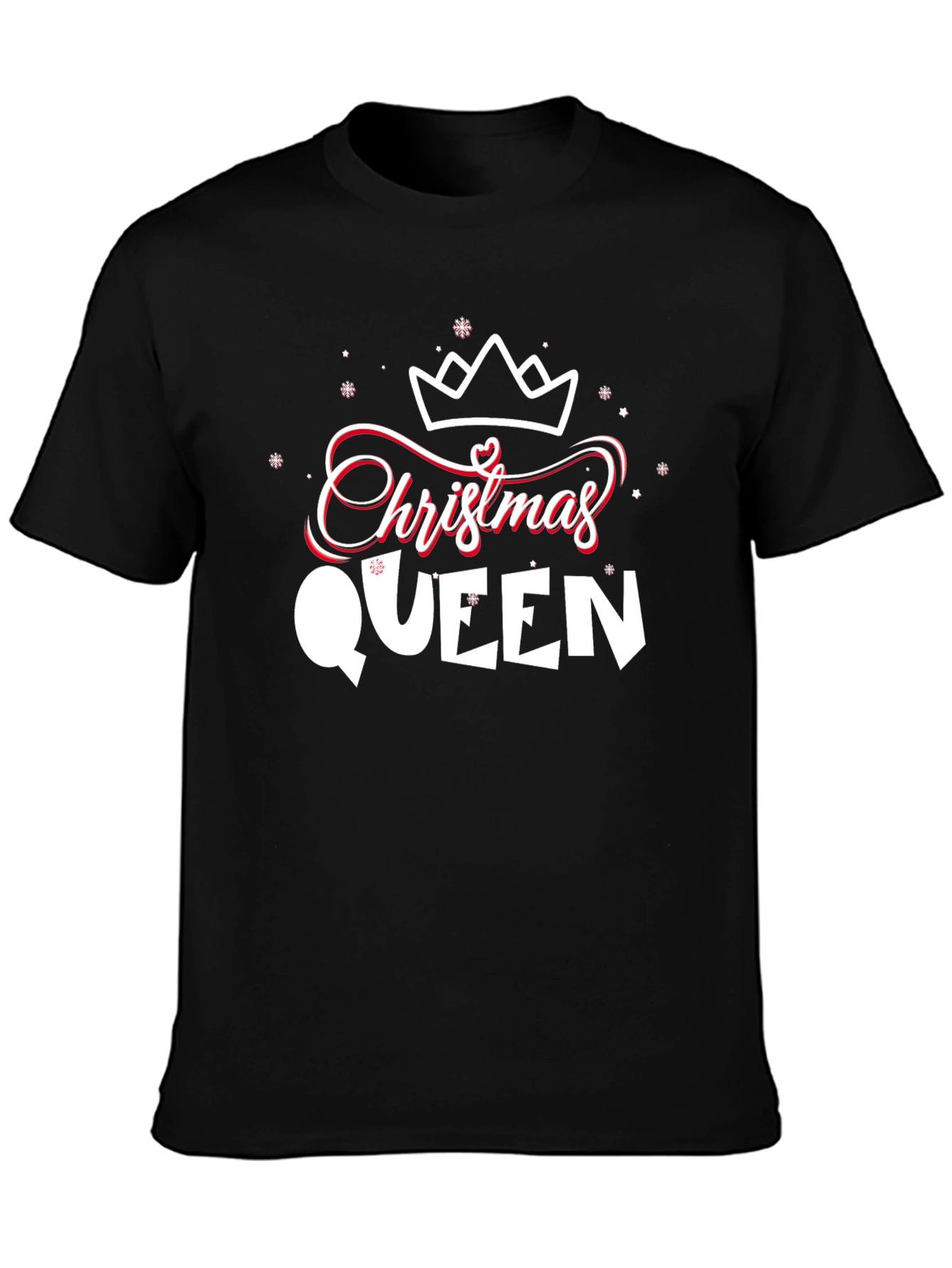 Christmas Queen Graphic Tee - Holiday Festive Apparel