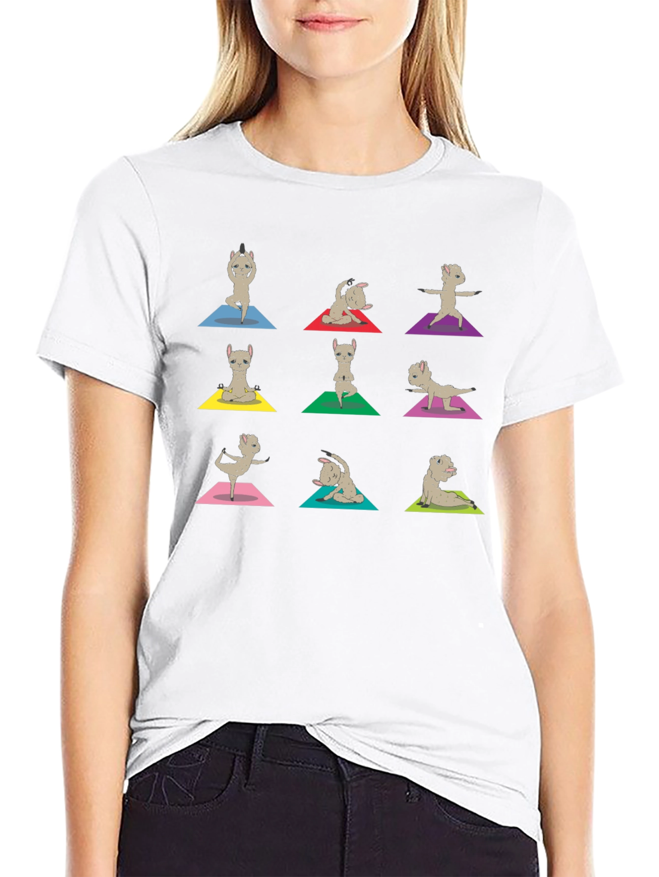 Yoga Llama Graphic Tee - Soft Cotton Blend