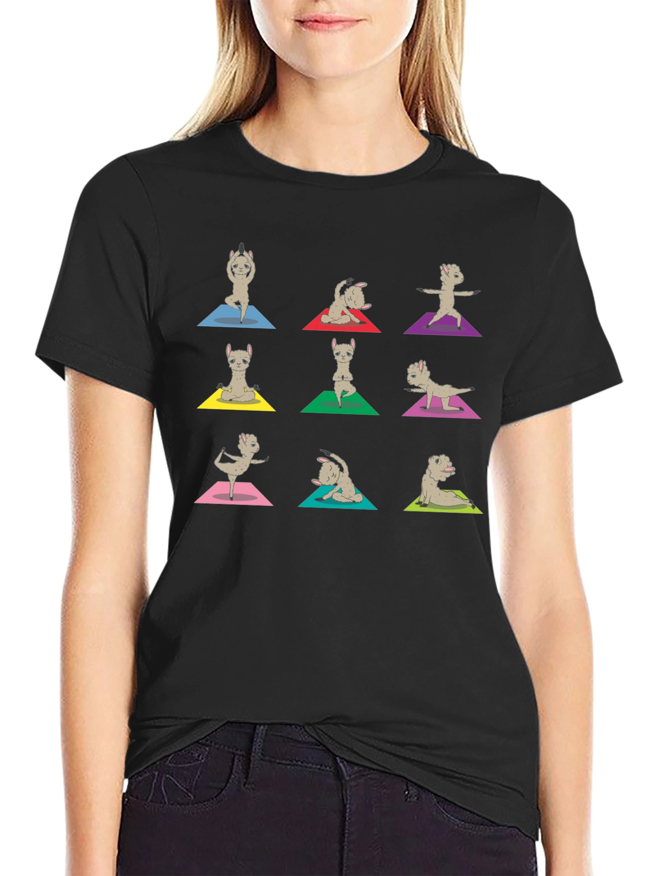 Yoga Llama Graphic Tee - Soft Cotton Blend