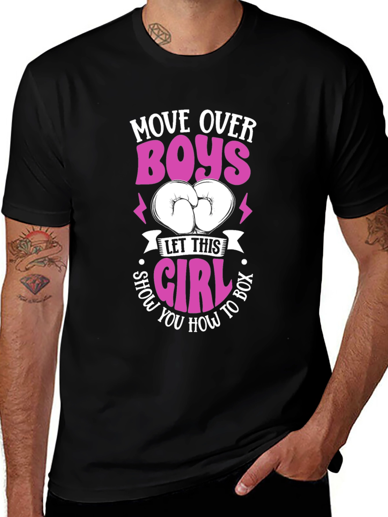 Move Over Boys Boxing Girl T-Shirt