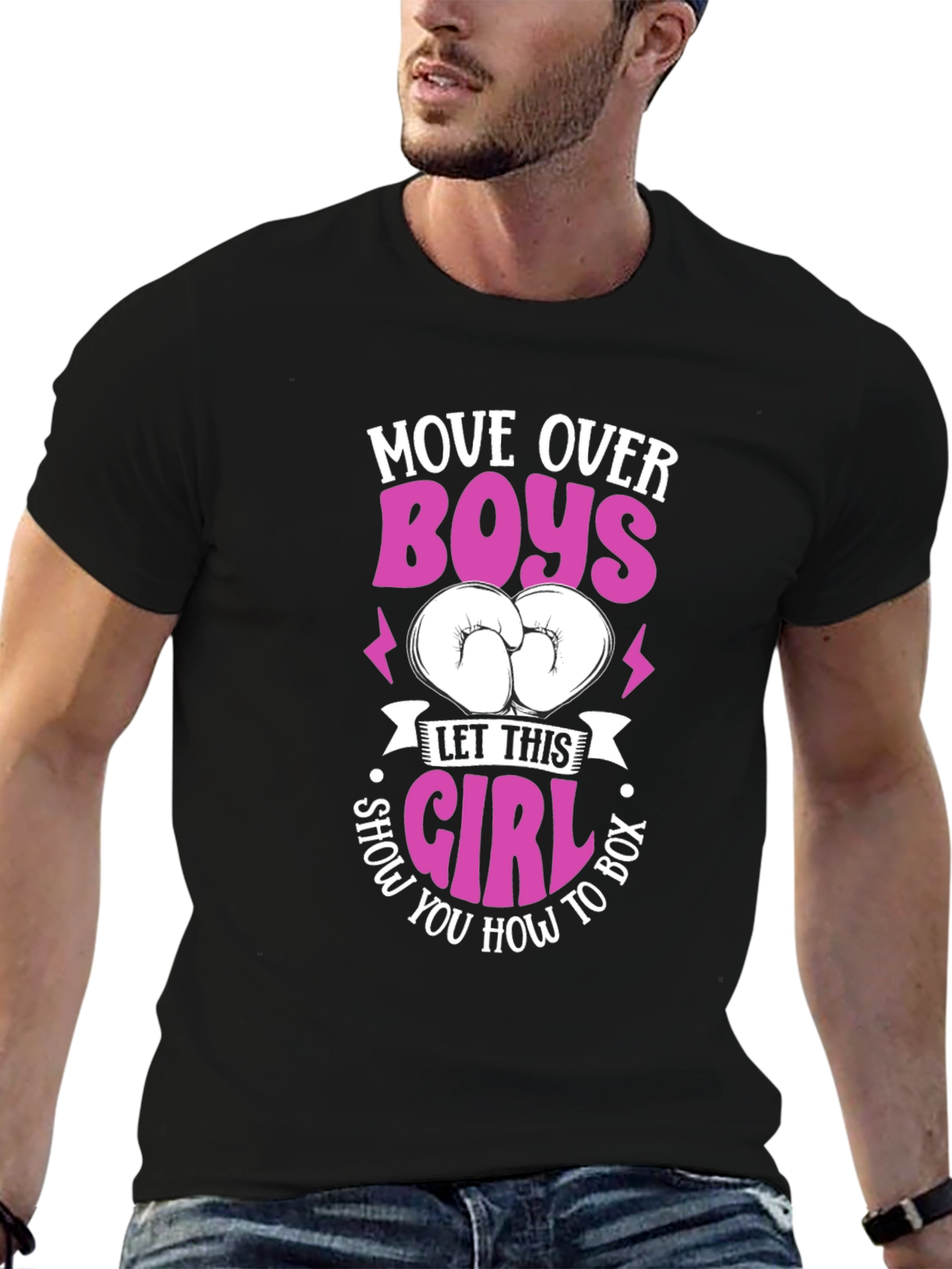 Move Over Boys Boxing Girl T-Shirt