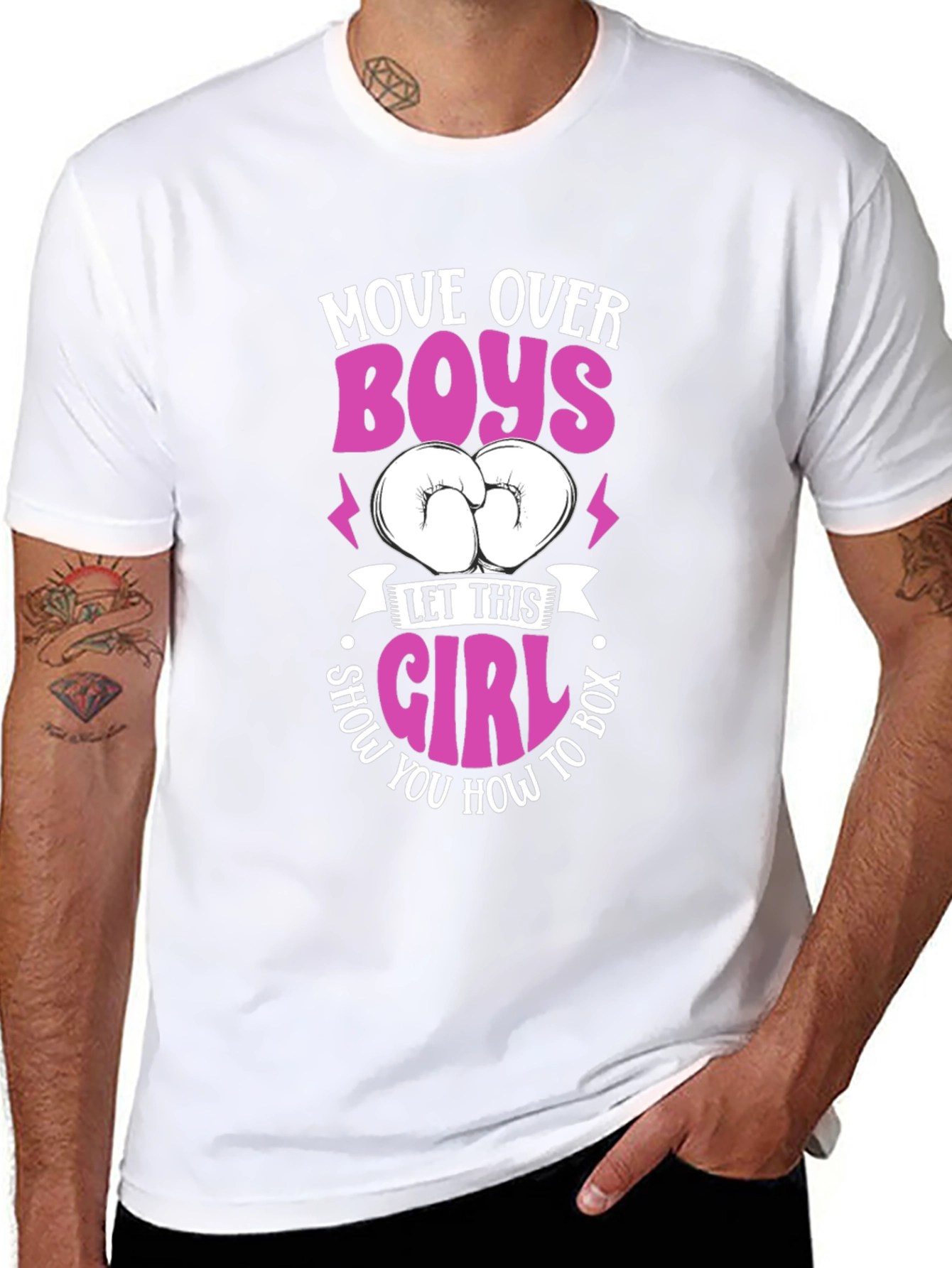 Move Over Boys Boxing Girl T-Shirt