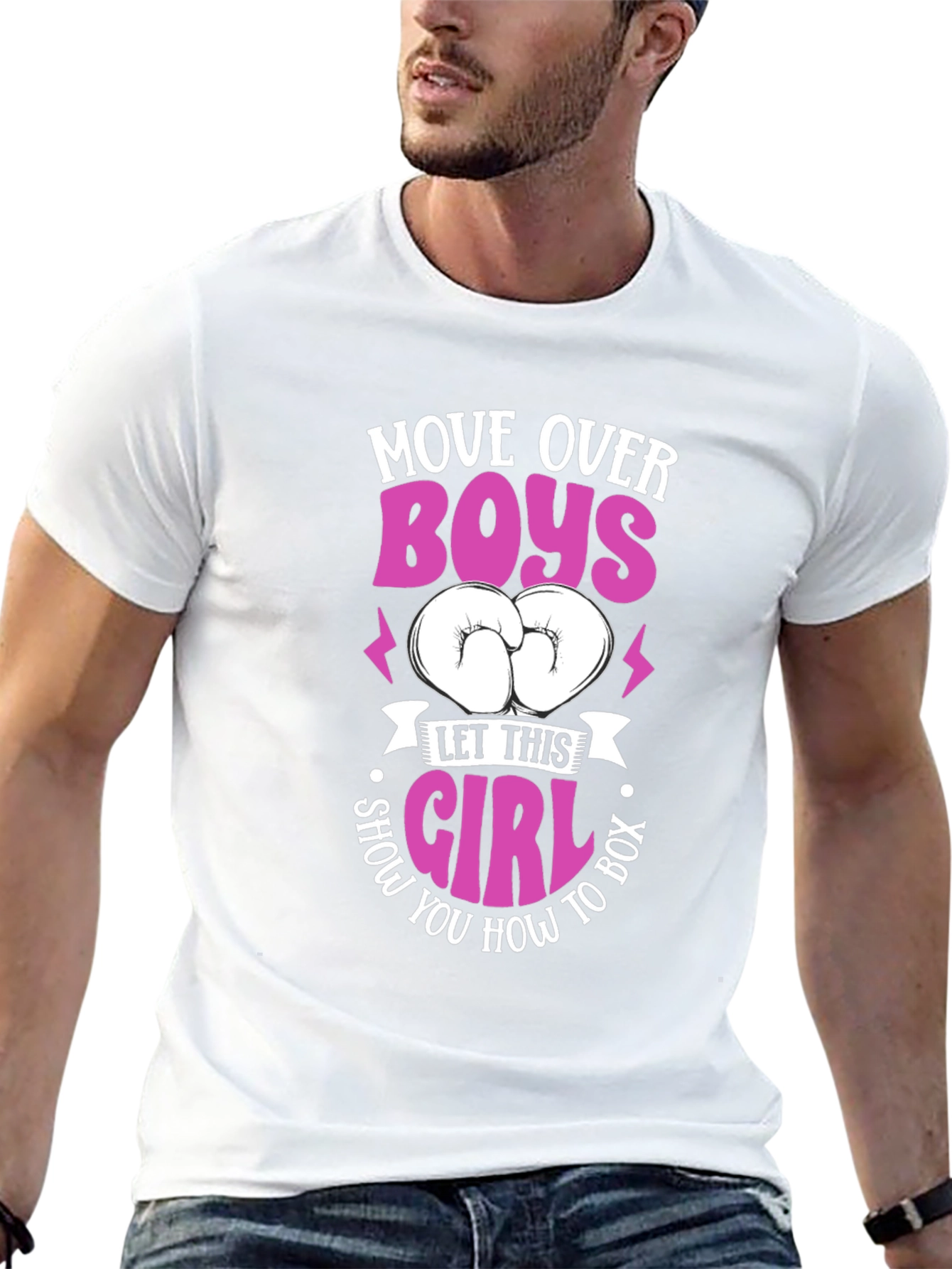 Move Over Boys Boxing Girl T-Shirt