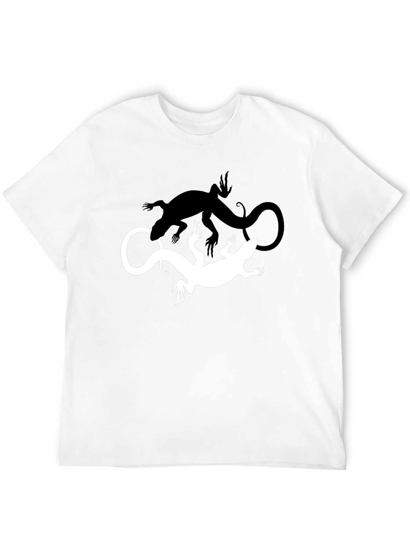 Yin Yang Lizard Tee - Mens Black Graphic T-Shirt