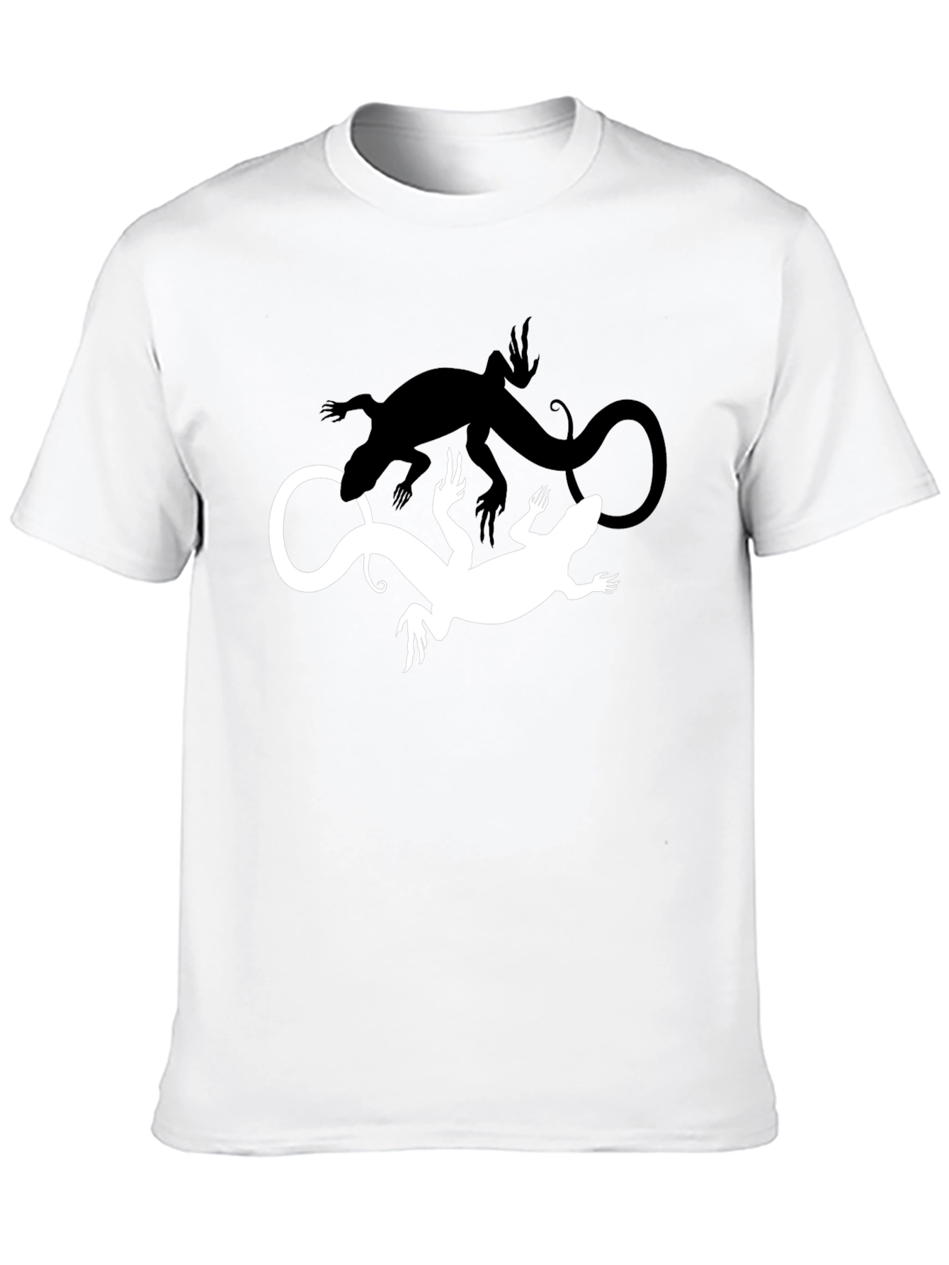 Yin Yang Lizard Tee - Mens Black Graphic T-Shirt