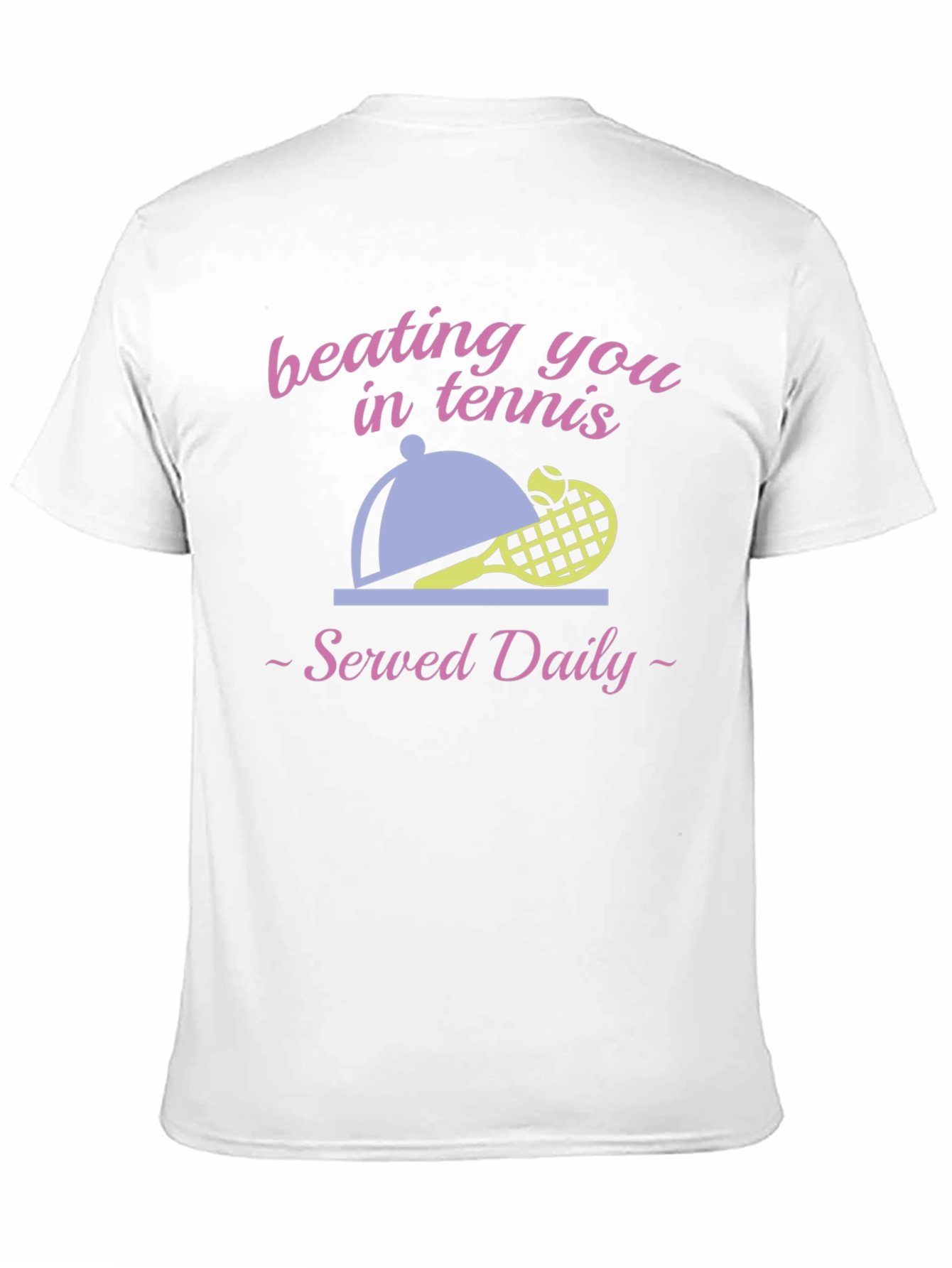 Beating You in Tennis Black Graphic T-Shirt