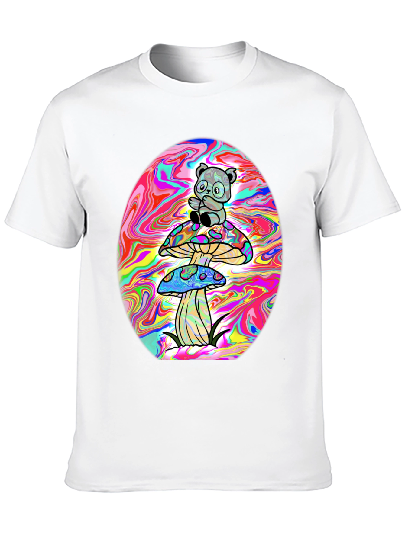 Panda Mushroom Psychedelic T-Shirt