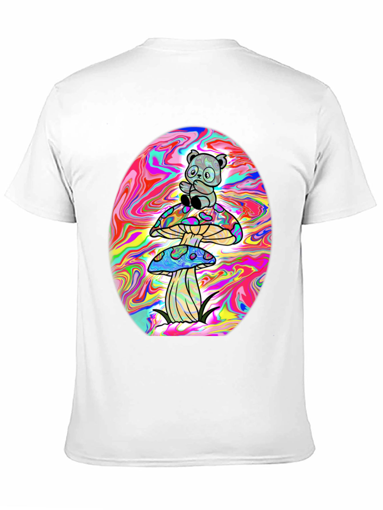 Panda Mushroom Psychedelic T-Shirt