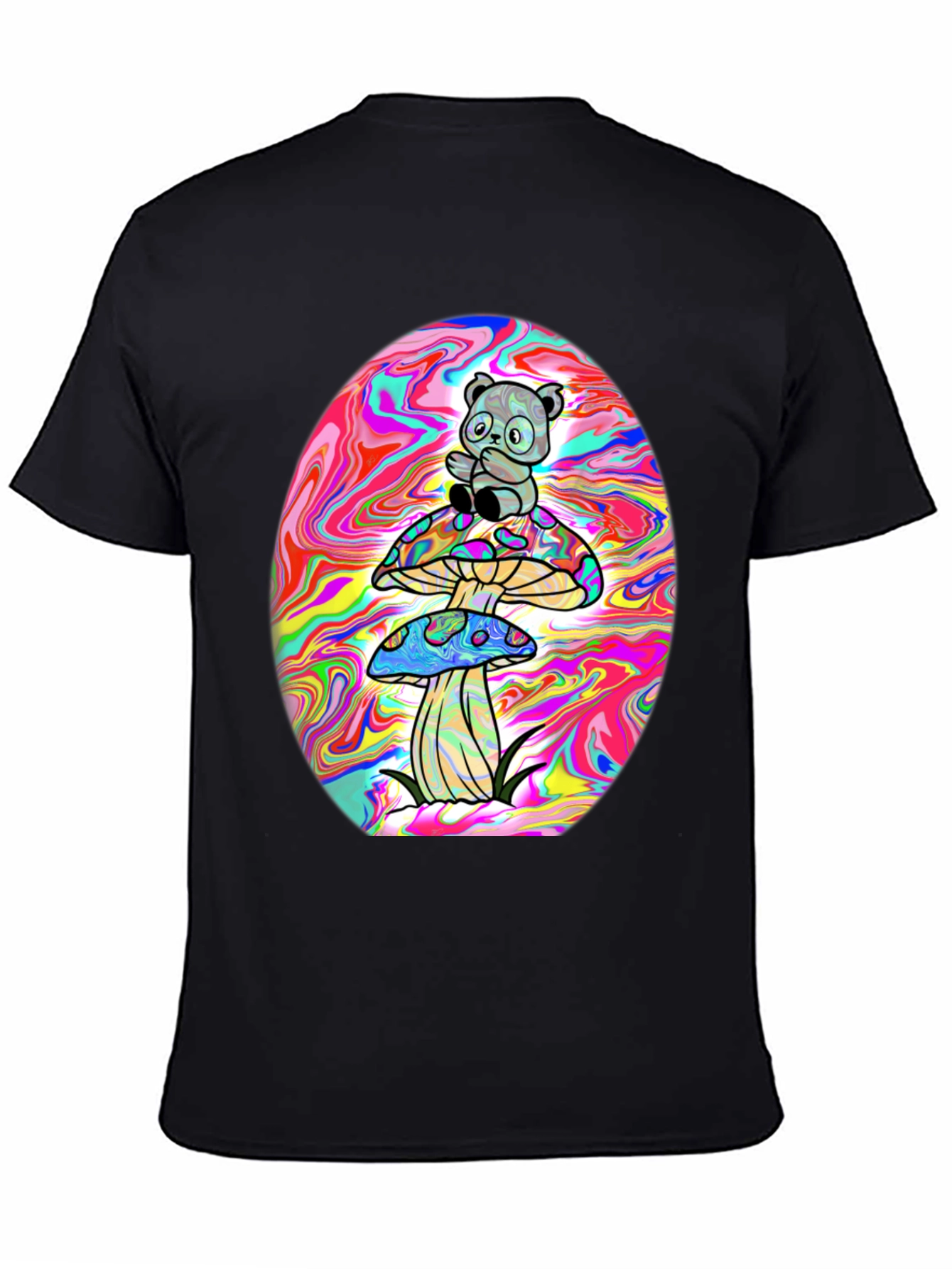 Panda Mushroom Psychedelic T-Shirt