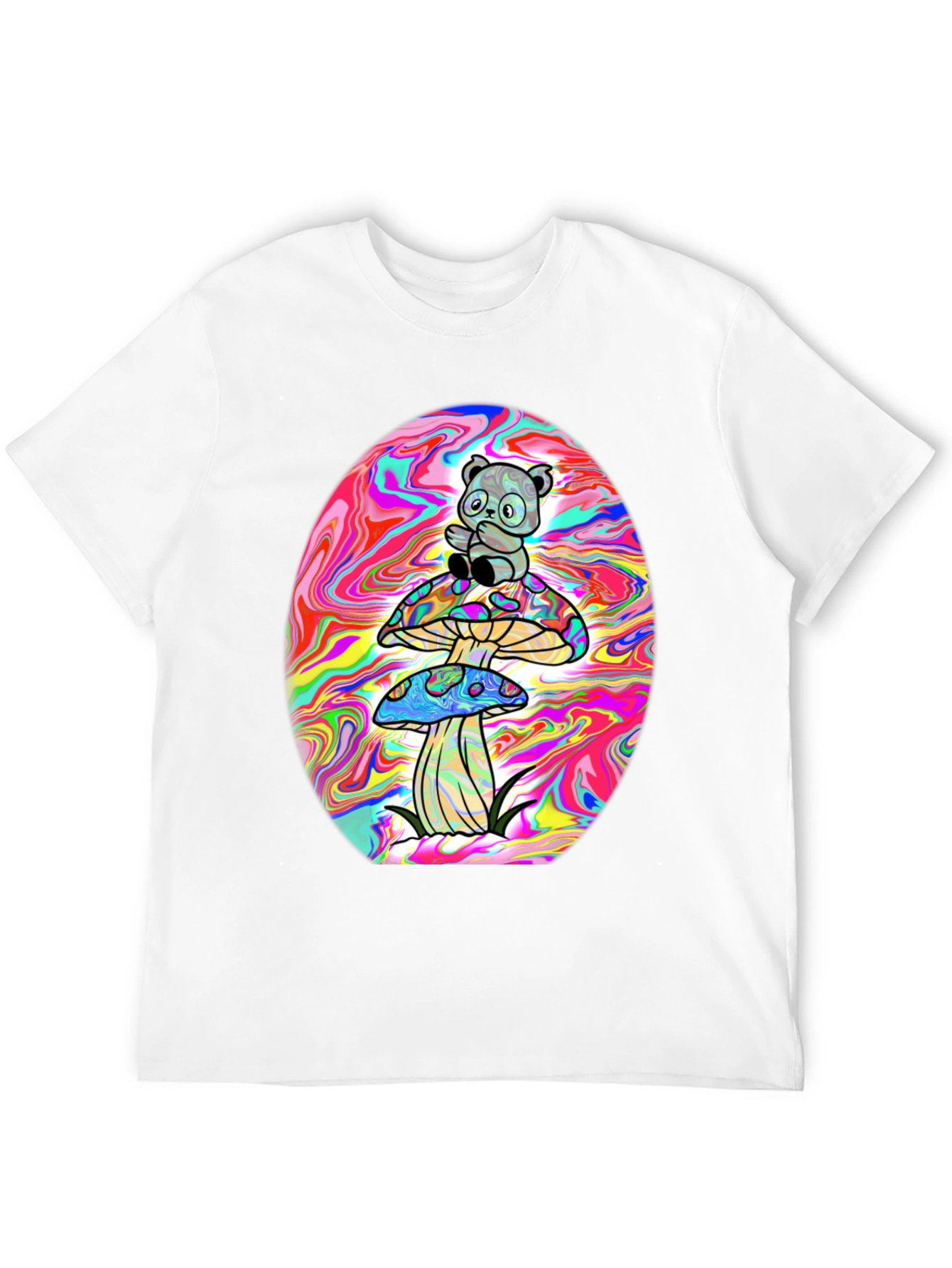 Panda Mushroom Psychedelic T-Shirt