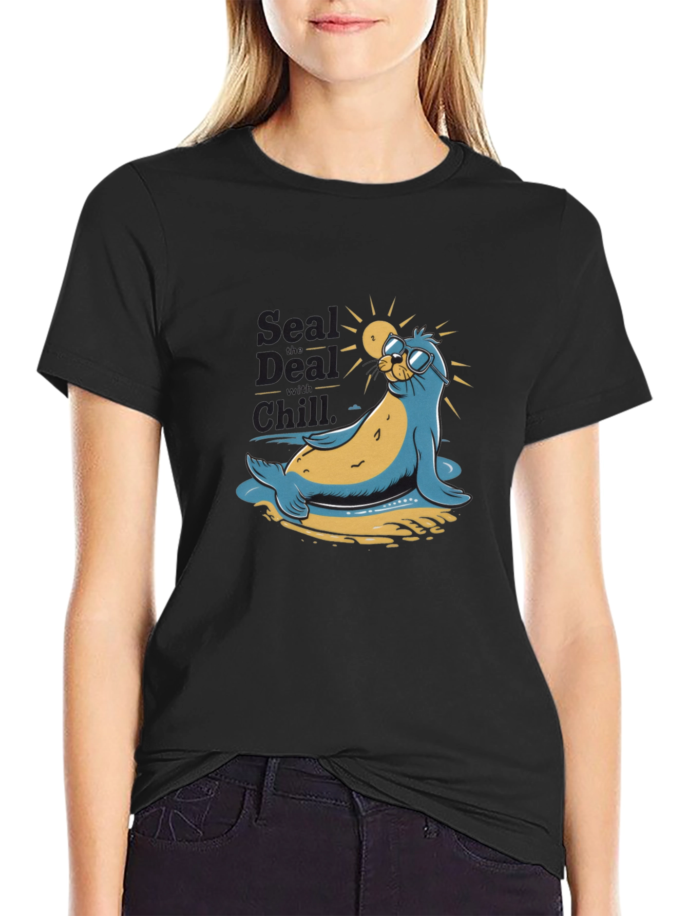 Cool Seal Graphic Tee - Chill Vibes
