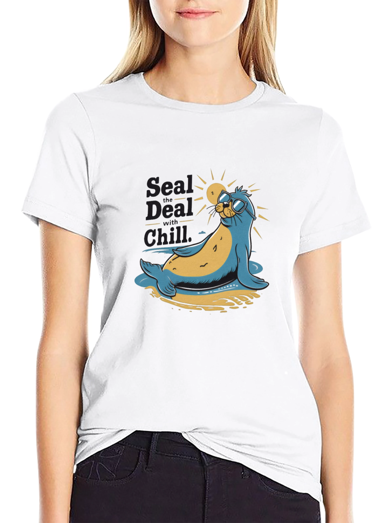 Cool Seal Graphic Tee - Chill Vibes