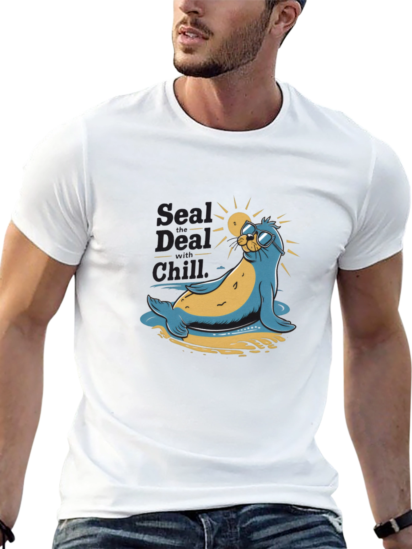 Cool Seal Graphic Tee - Chill Vibes