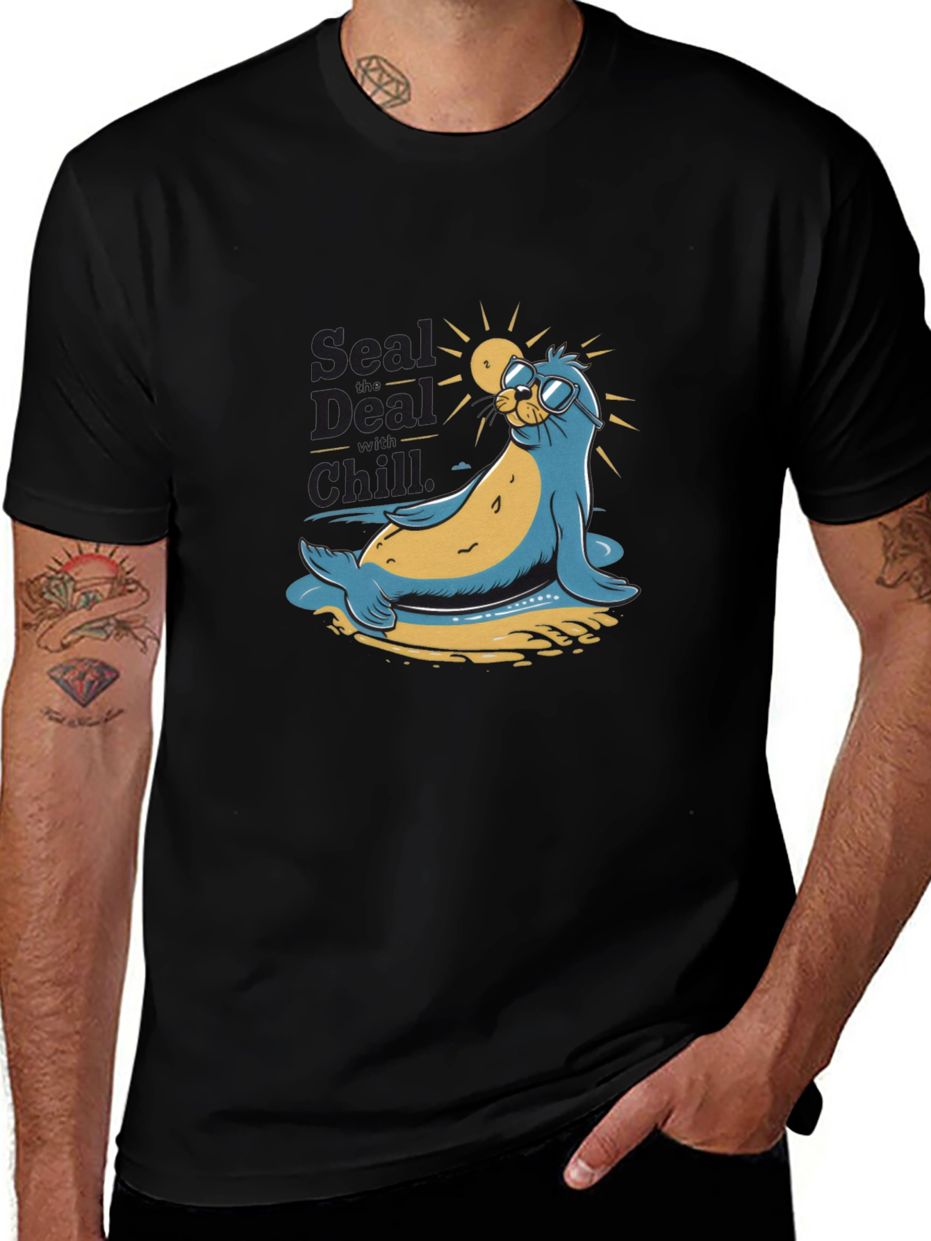 Cool Seal Graphic Tee - Chill Vibes