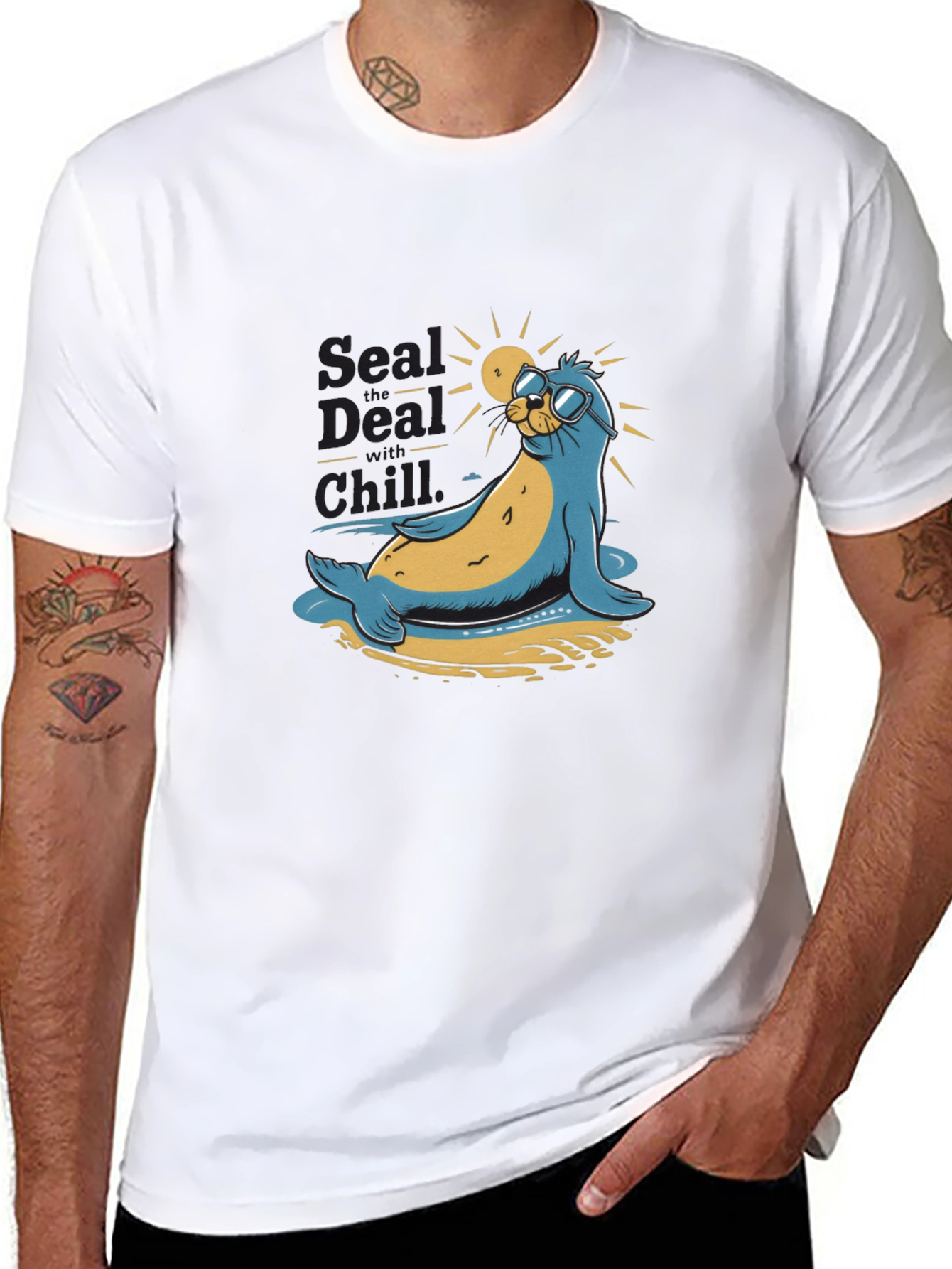 Cool Seal Graphic Tee - Chill Vibes