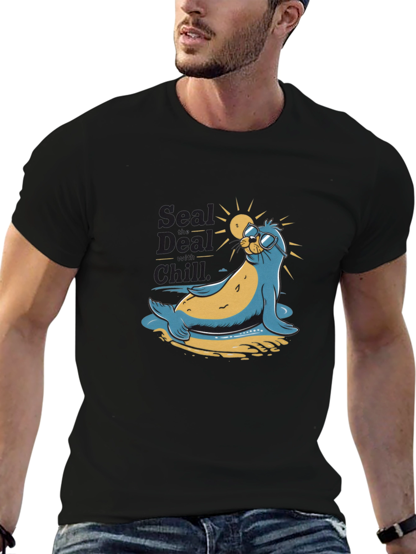 Cool Seal Graphic Tee - Chill Vibes
