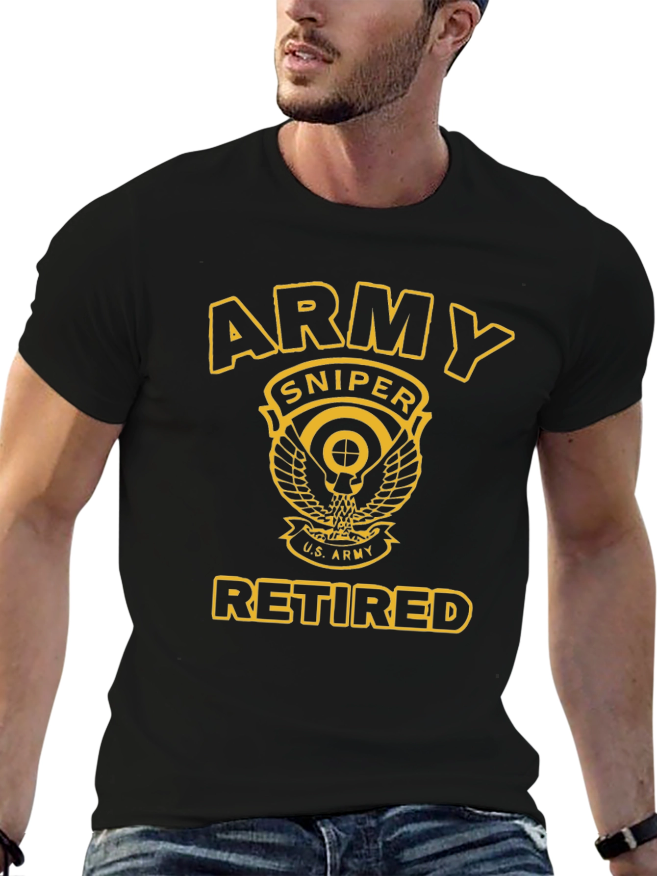 Army Sniper Retired T-Shirt - Military Pride