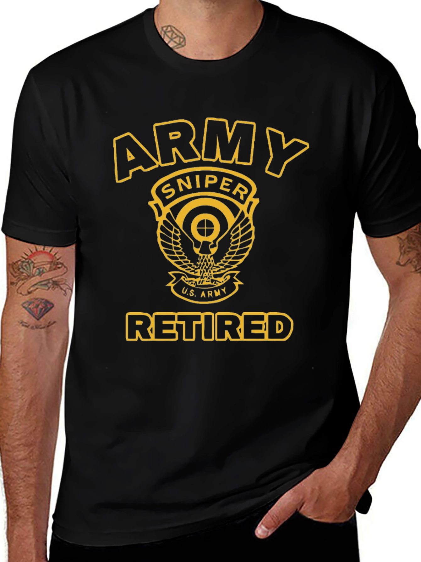 Army Sniper Retired T-Shirt - Military Pride