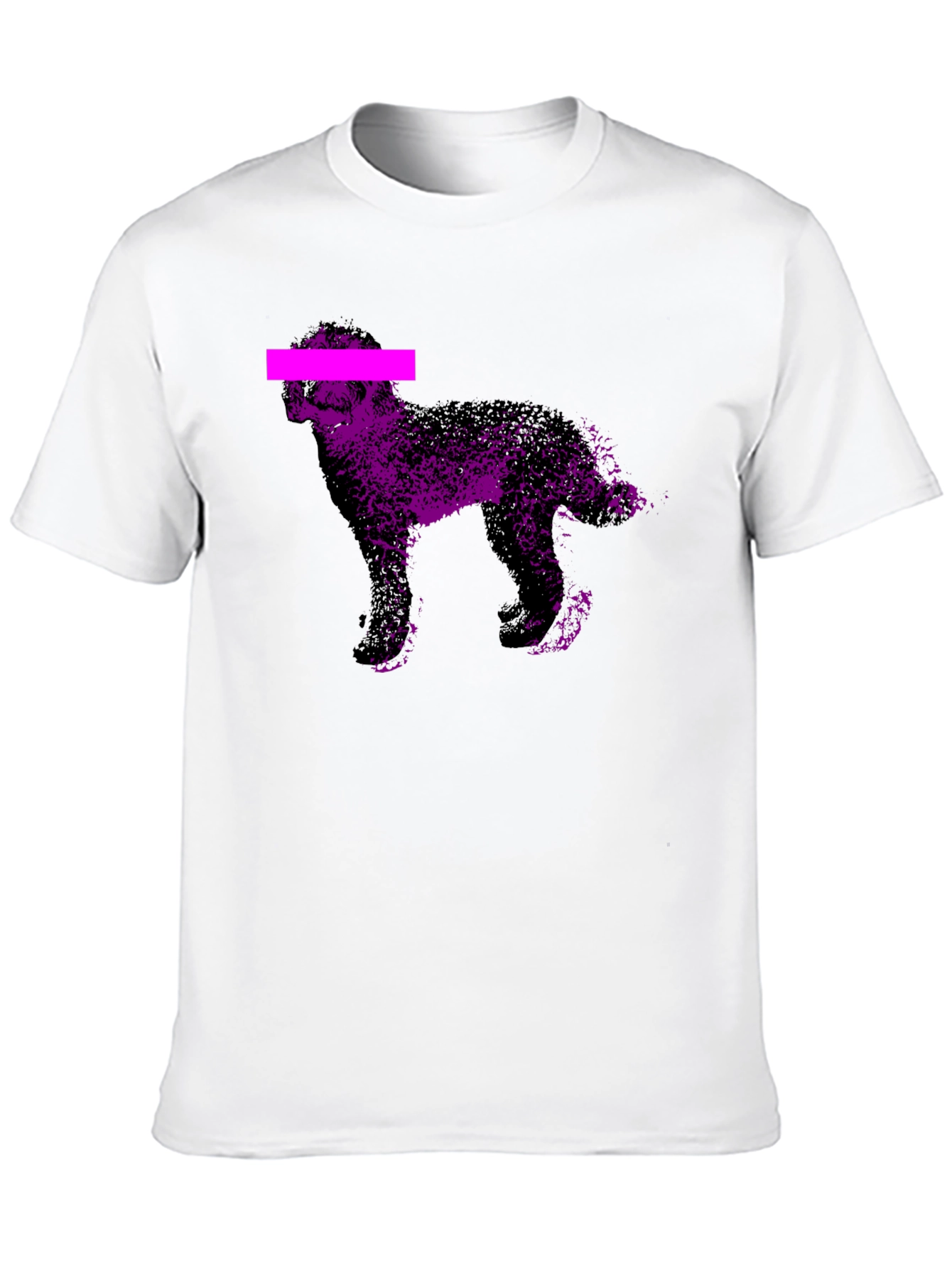 Purple Dog Graphic Black T-Shirt