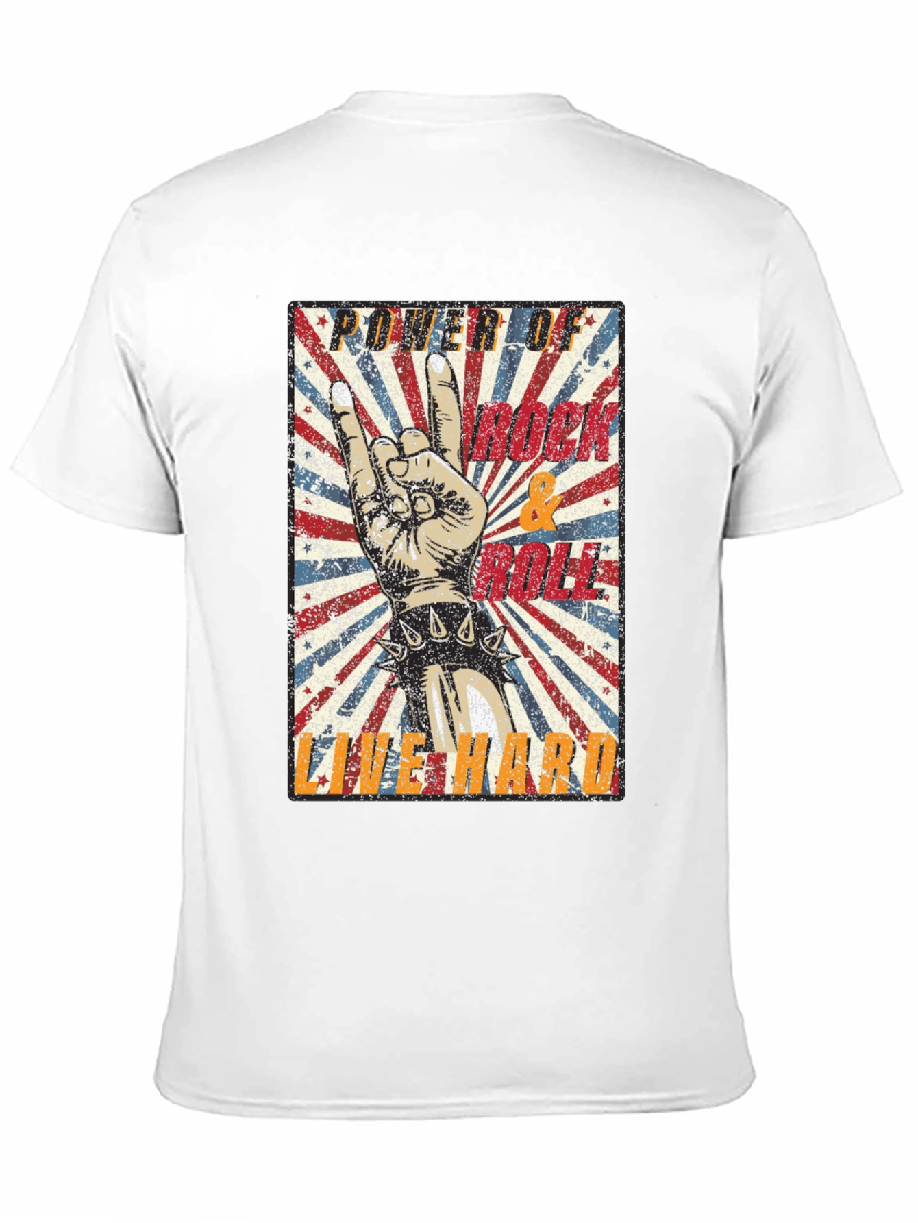 Rock & Roll Power T-Shirt - Live Hard