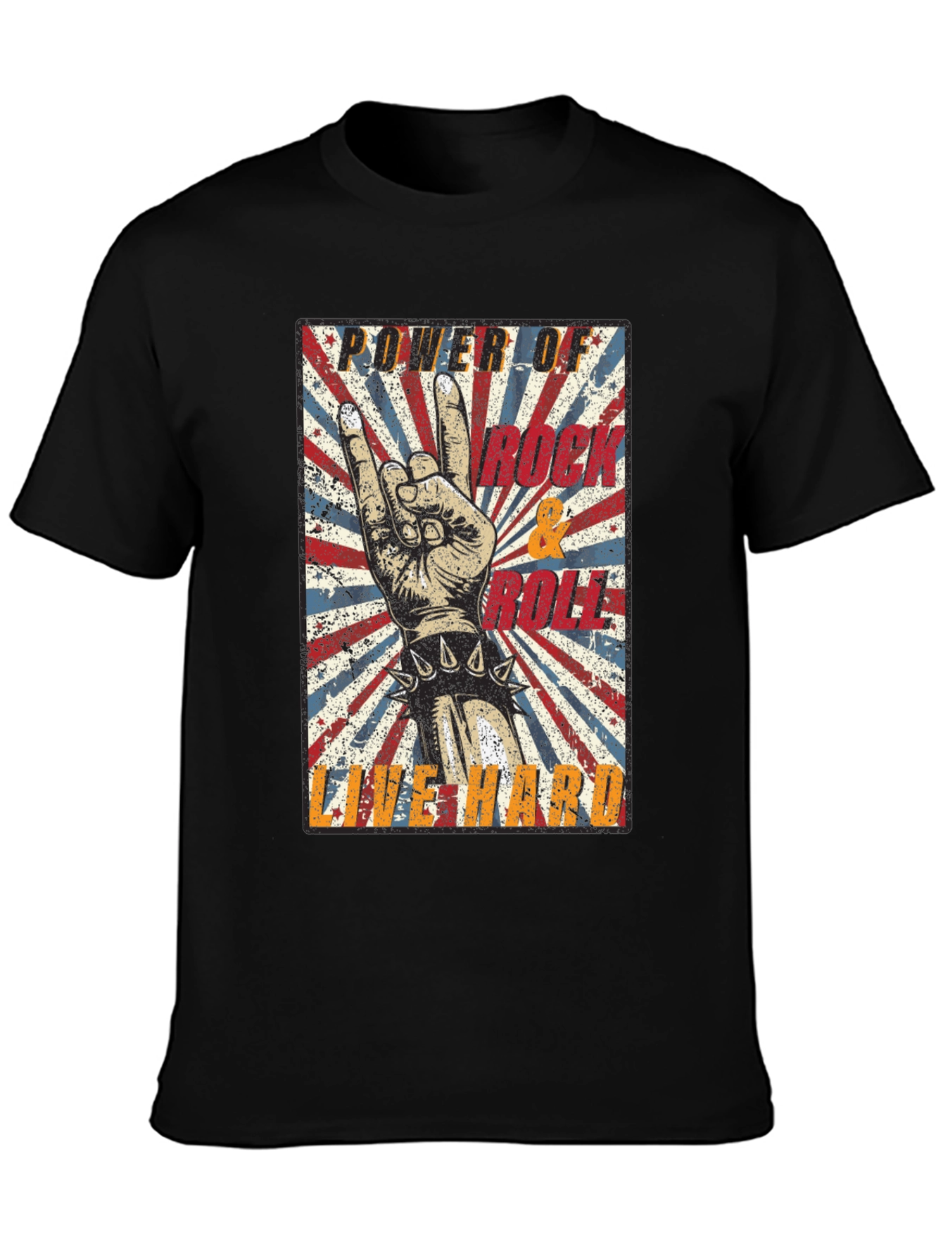 Rock & Roll Power T-Shirt - Live Hard