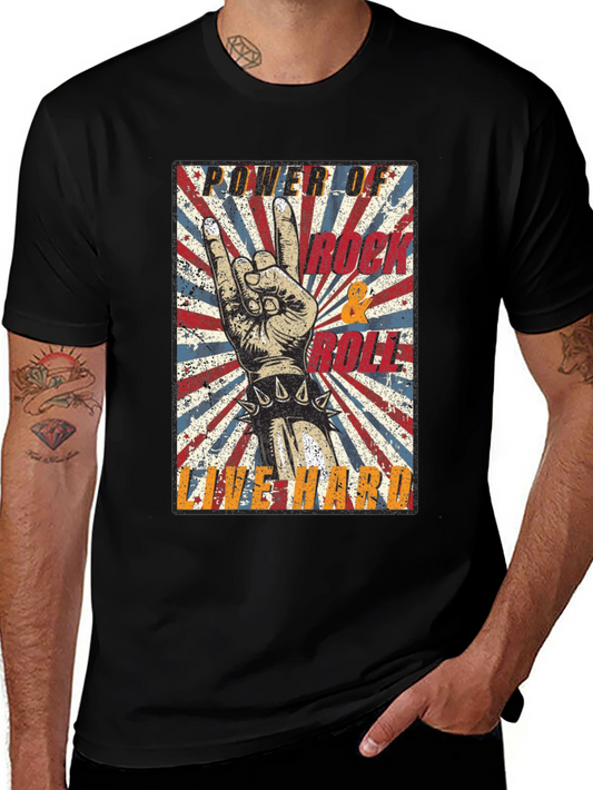Rock & Roll Power T-Shirt - Live Hard