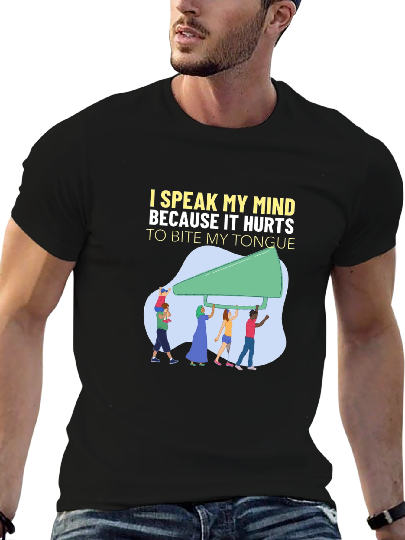 Speak My Mind Graphic Tee - Unisex Cotton T-Shirt