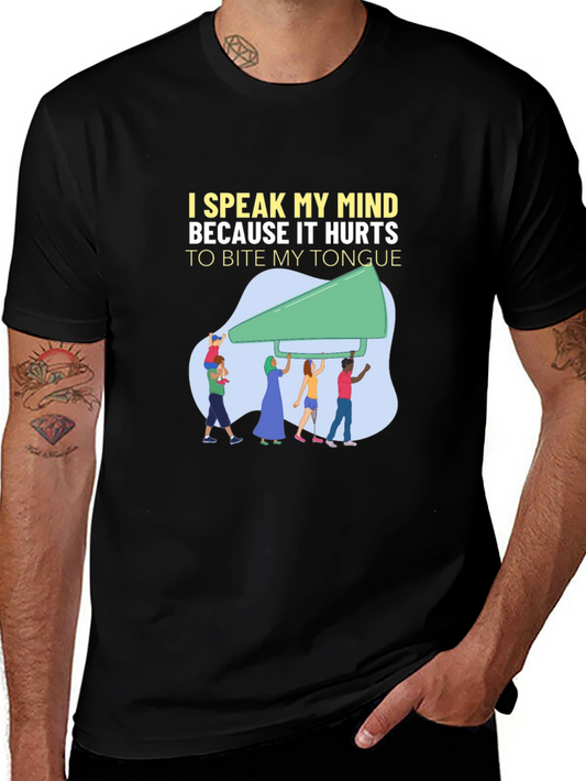 Speak My Mind Graphic Tee - Unisex Cotton T-Shirt