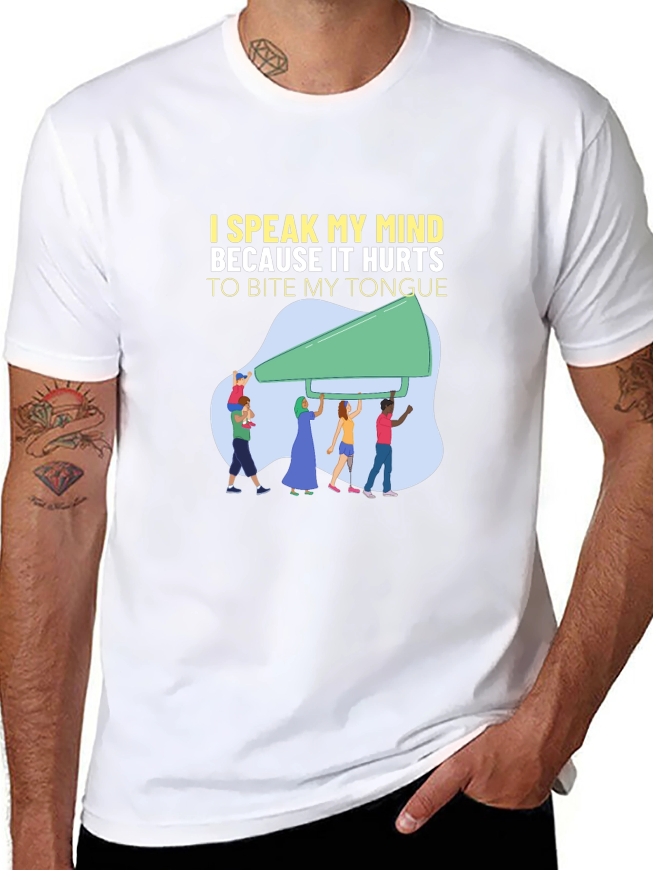 Speak My Mind Graphic Tee - Unisex Cotton T-Shirt