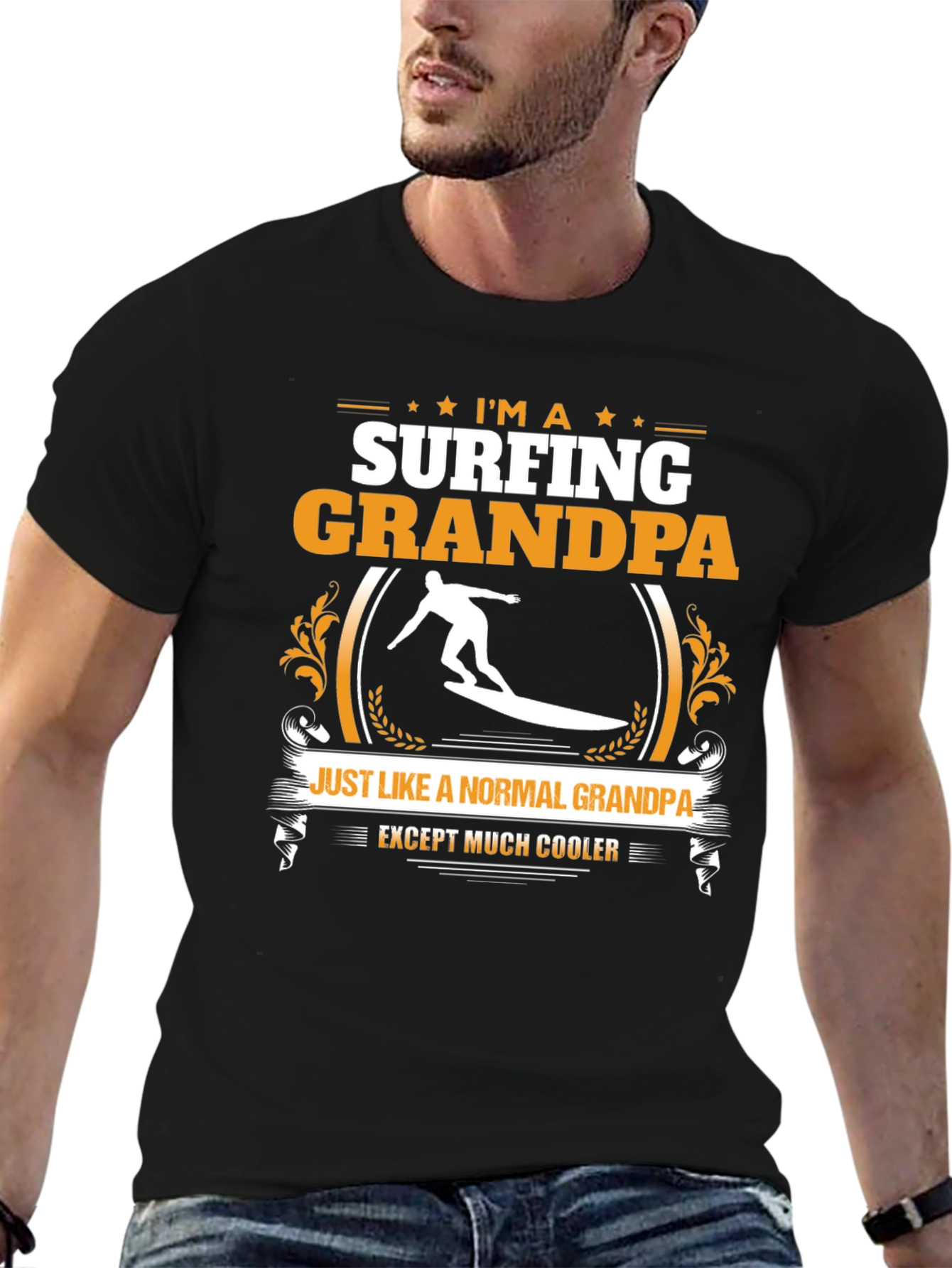Surfing Grandpa T-Shirt - Cool Grandpa Shirt
