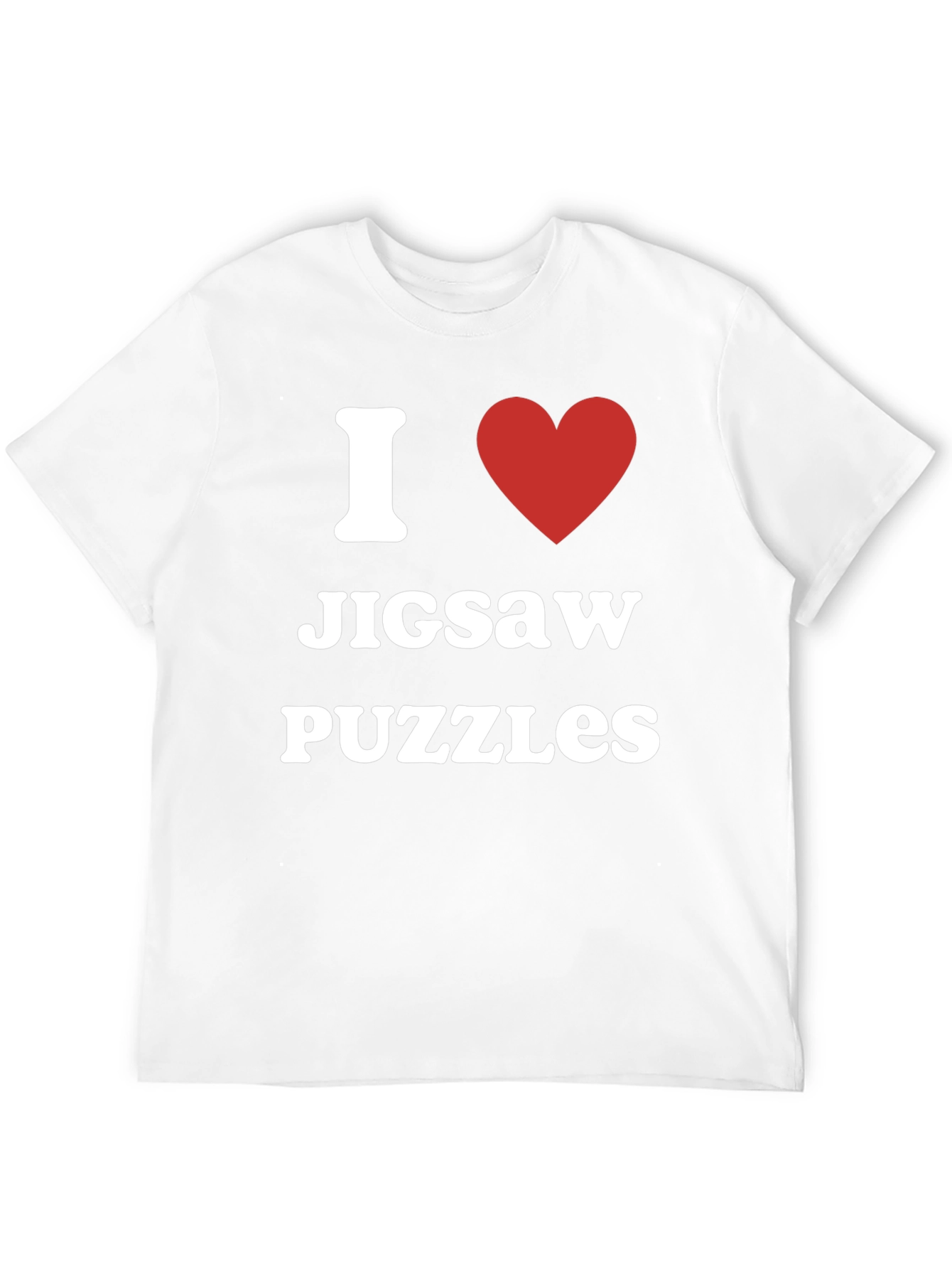 I Heart Jigsaw Puzzles T-Shirt - Black Cotton Tee