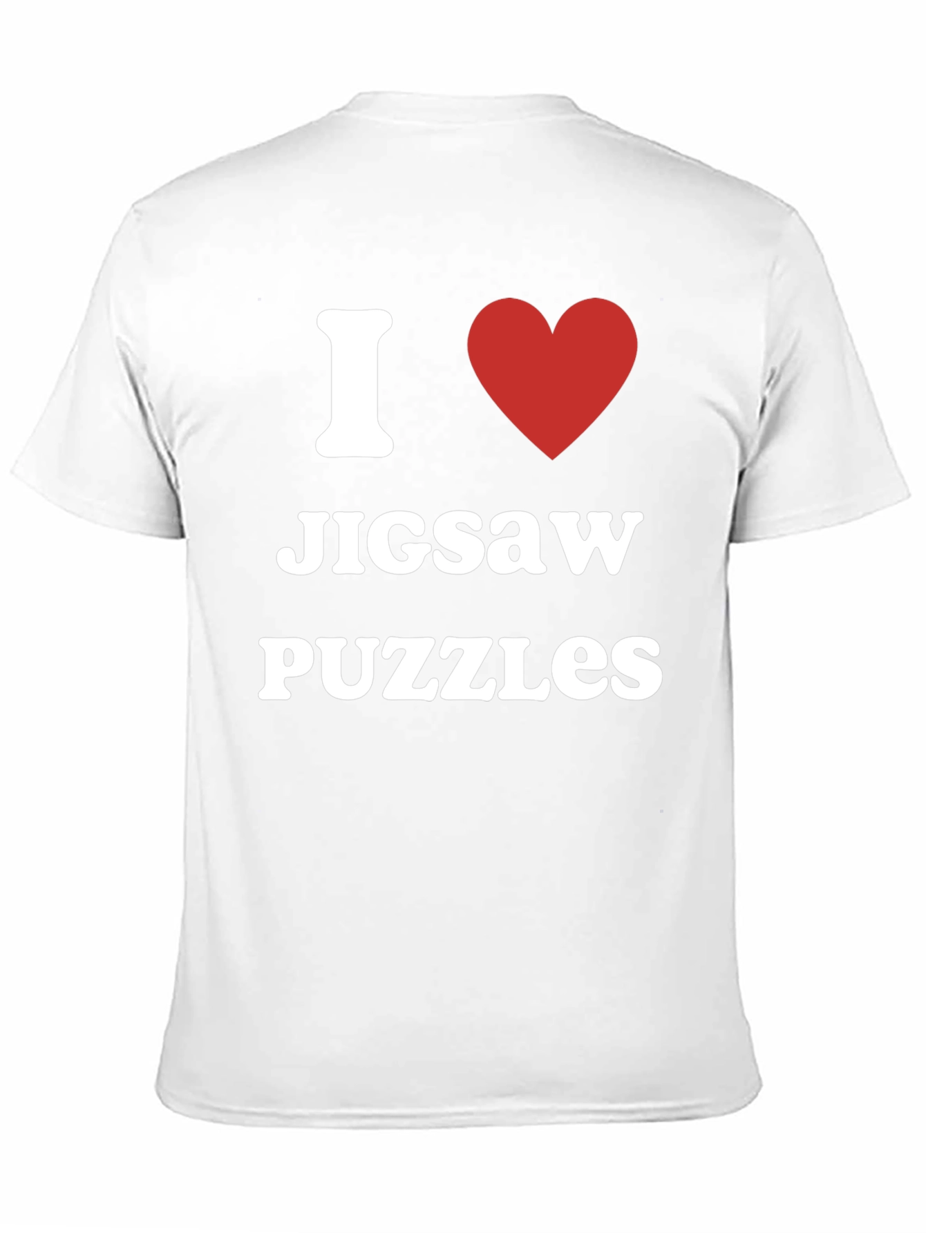 I Heart Jigsaw Puzzles T-Shirt - Black Cotton Tee