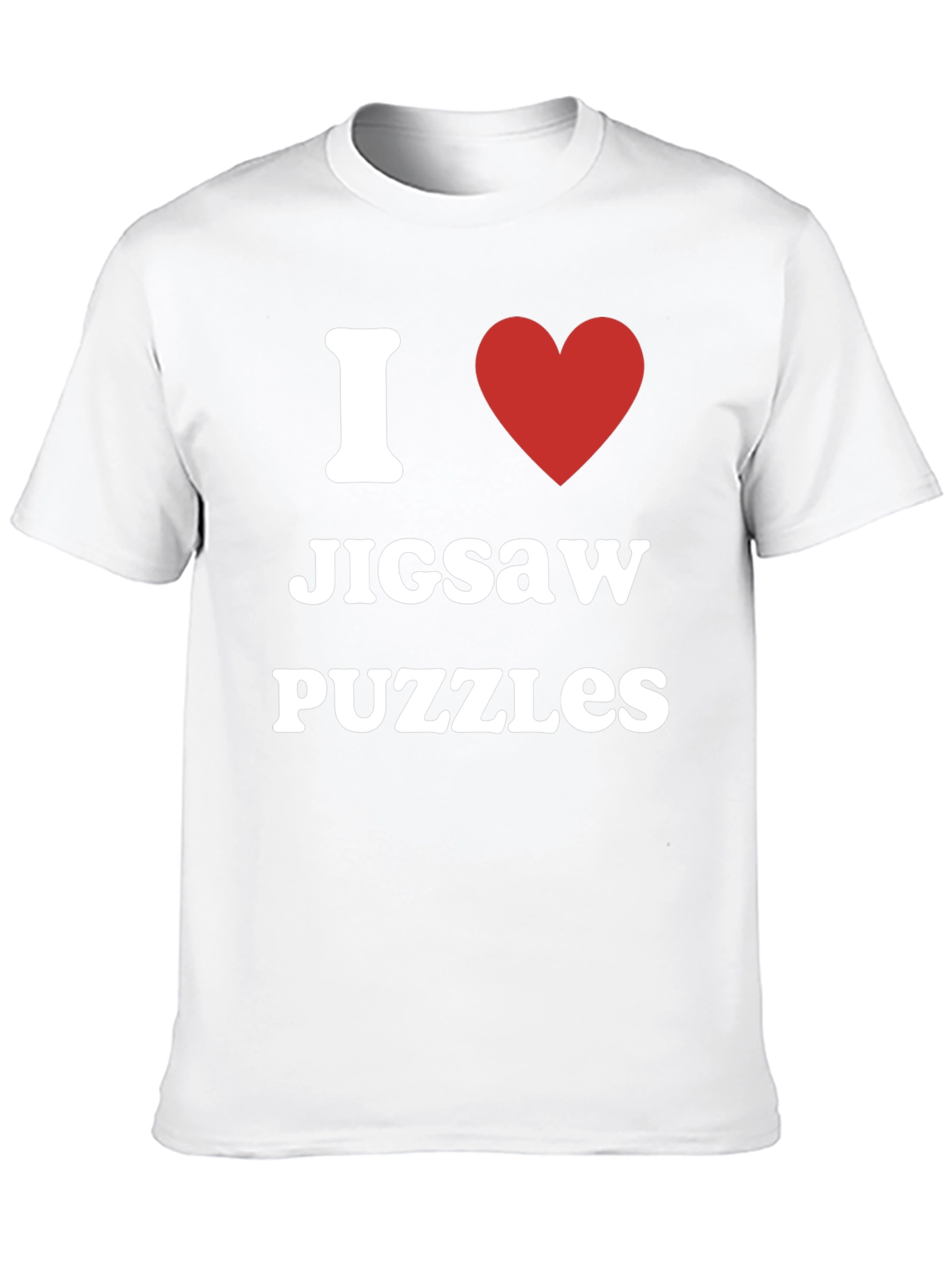 I Heart Jigsaw Puzzles T-Shirt - Black Cotton Tee