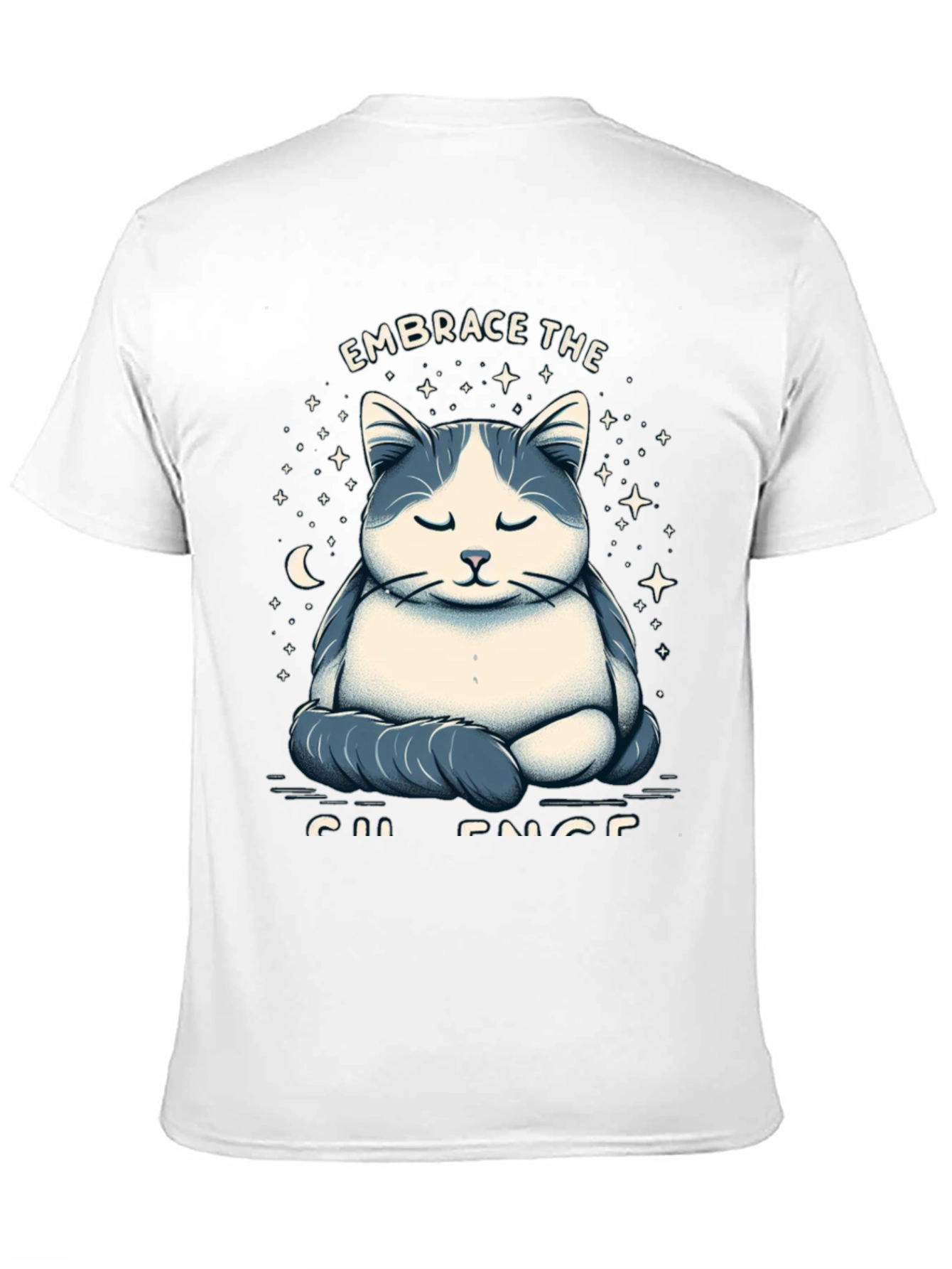 Zen Cat Meditation Graphic T-Shirt