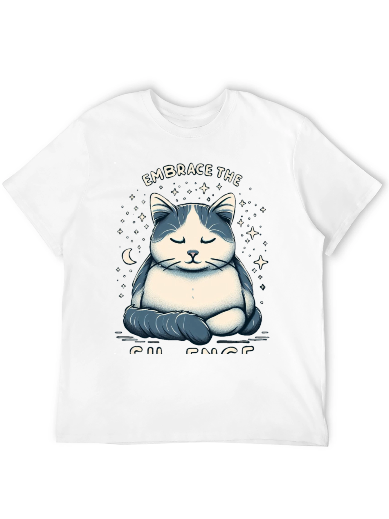 Zen Cat Meditation Graphic T-Shirt