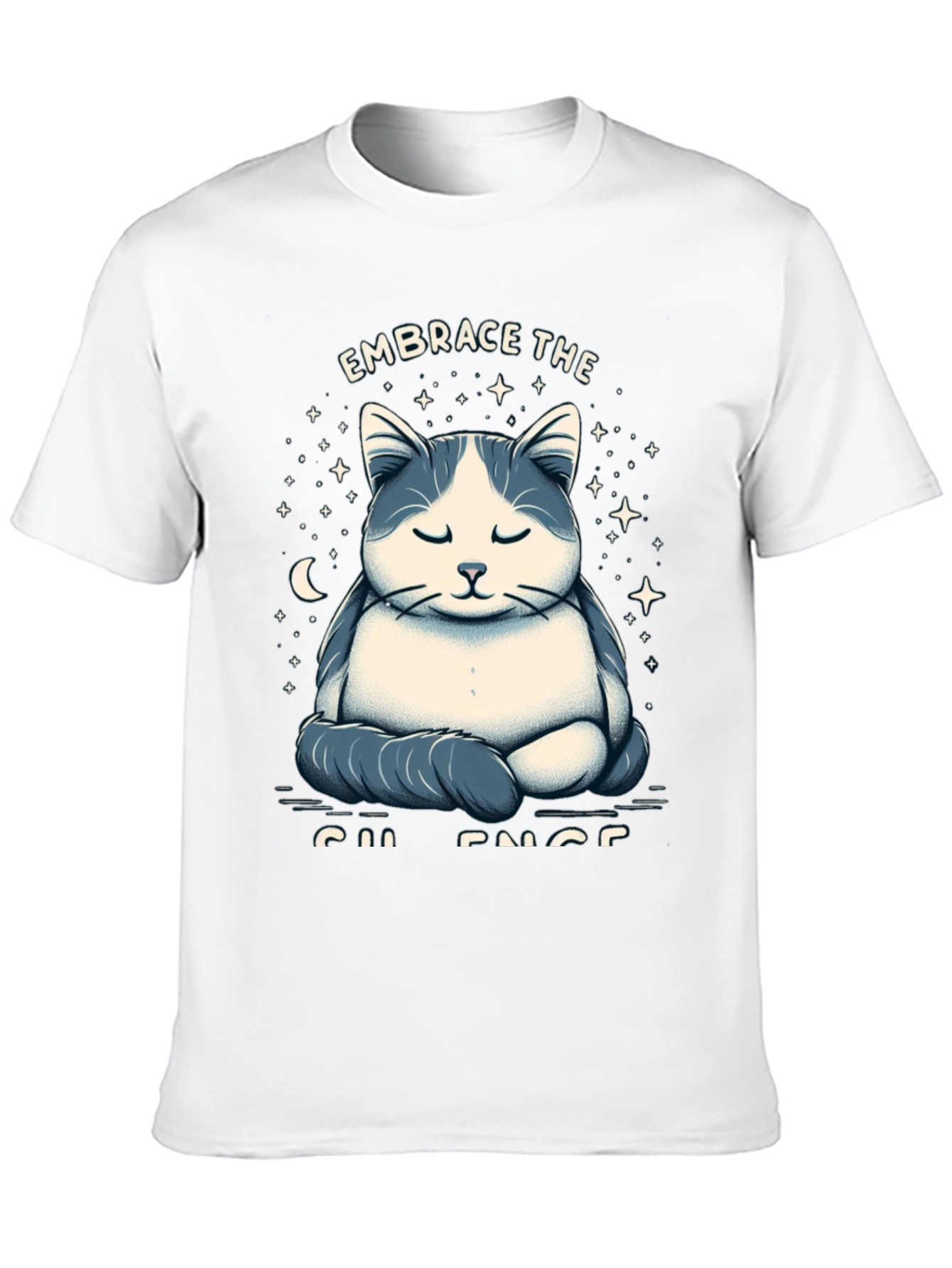 Zen Cat Meditation Graphic T-Shirt